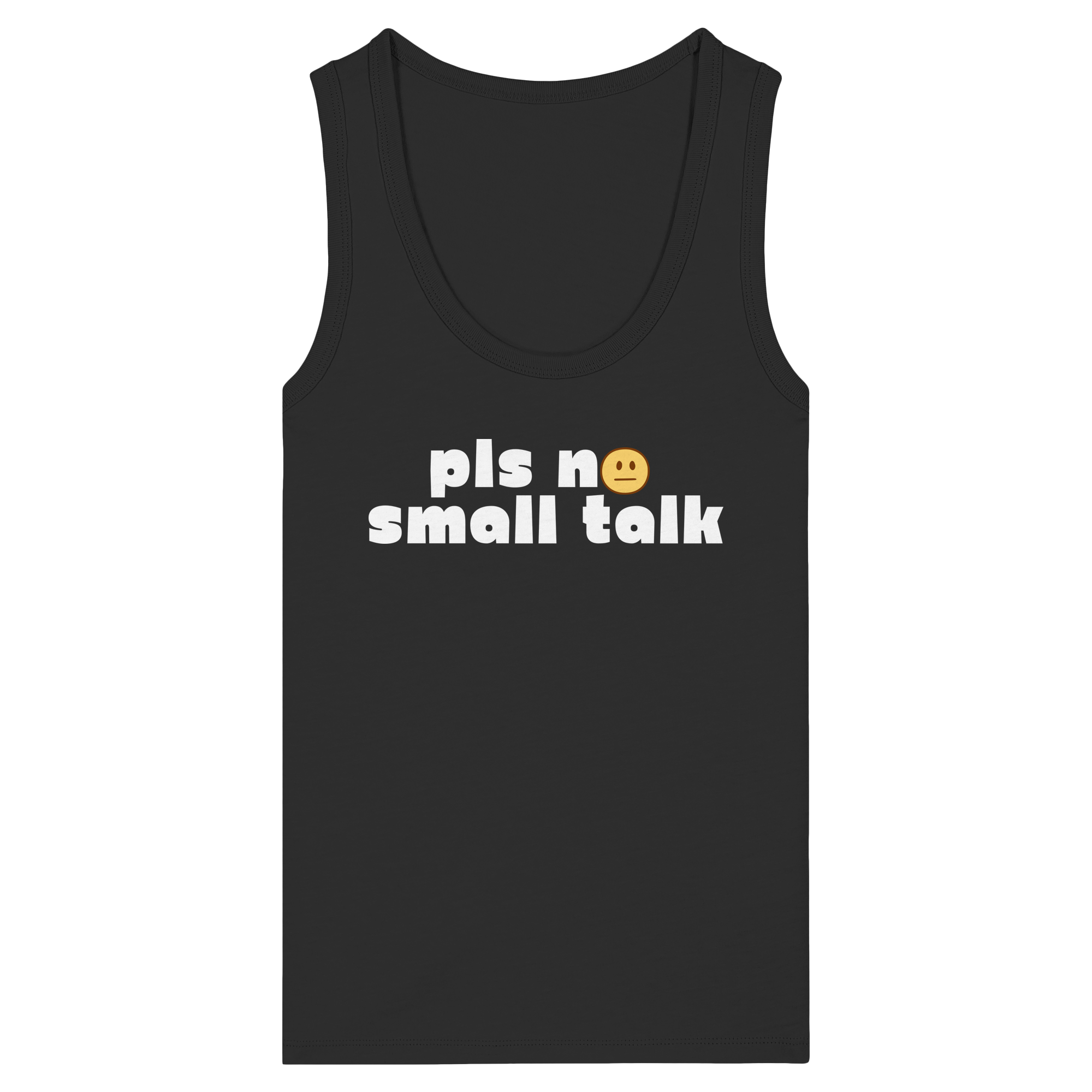 pls no small talk - Womens Organic Fitted Tank Top