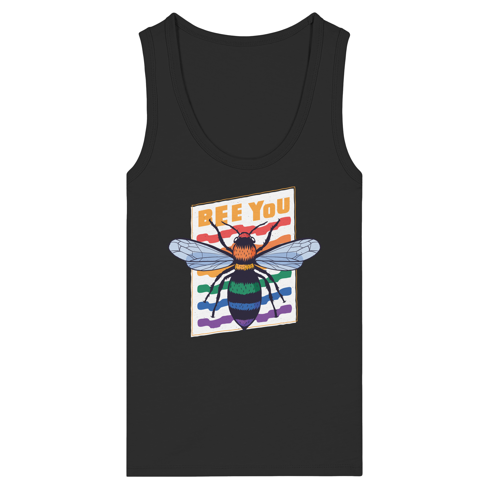 Bee You "Rainbow Edition" - Womens Organic Fitted Tank Top