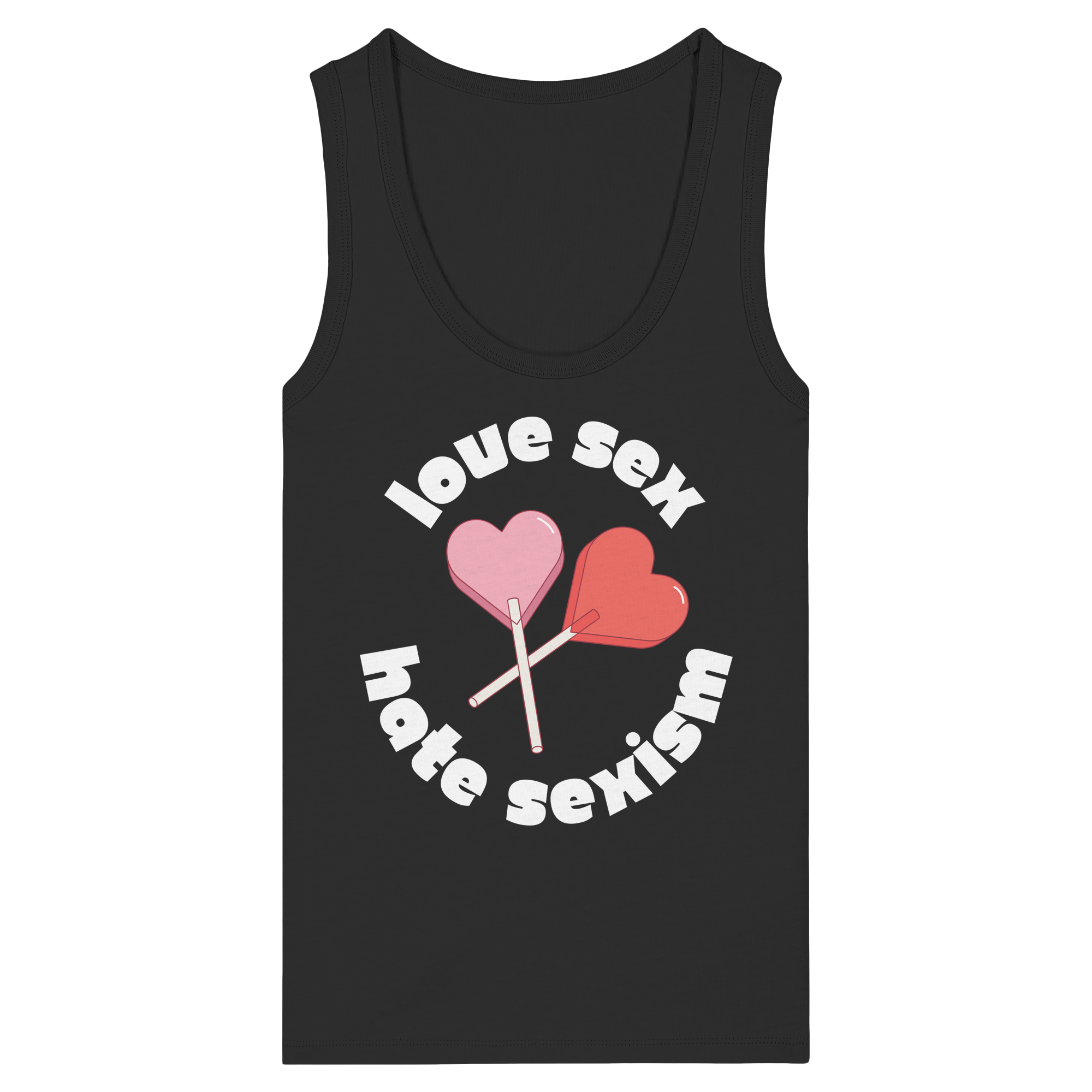 Love Sex Hate Sexism - Womens Organic Fitted Tank Top