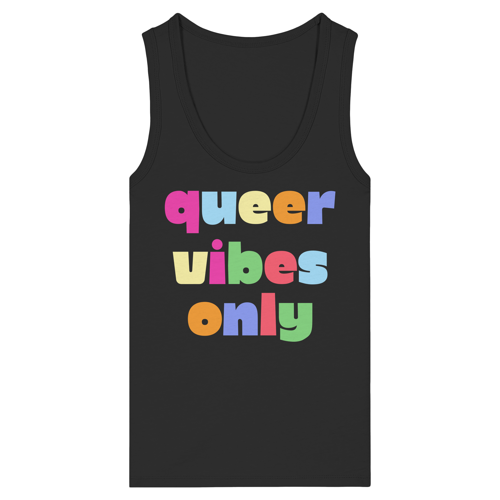 Queer Vibes Only - Womens Organic Fitted Tank Top