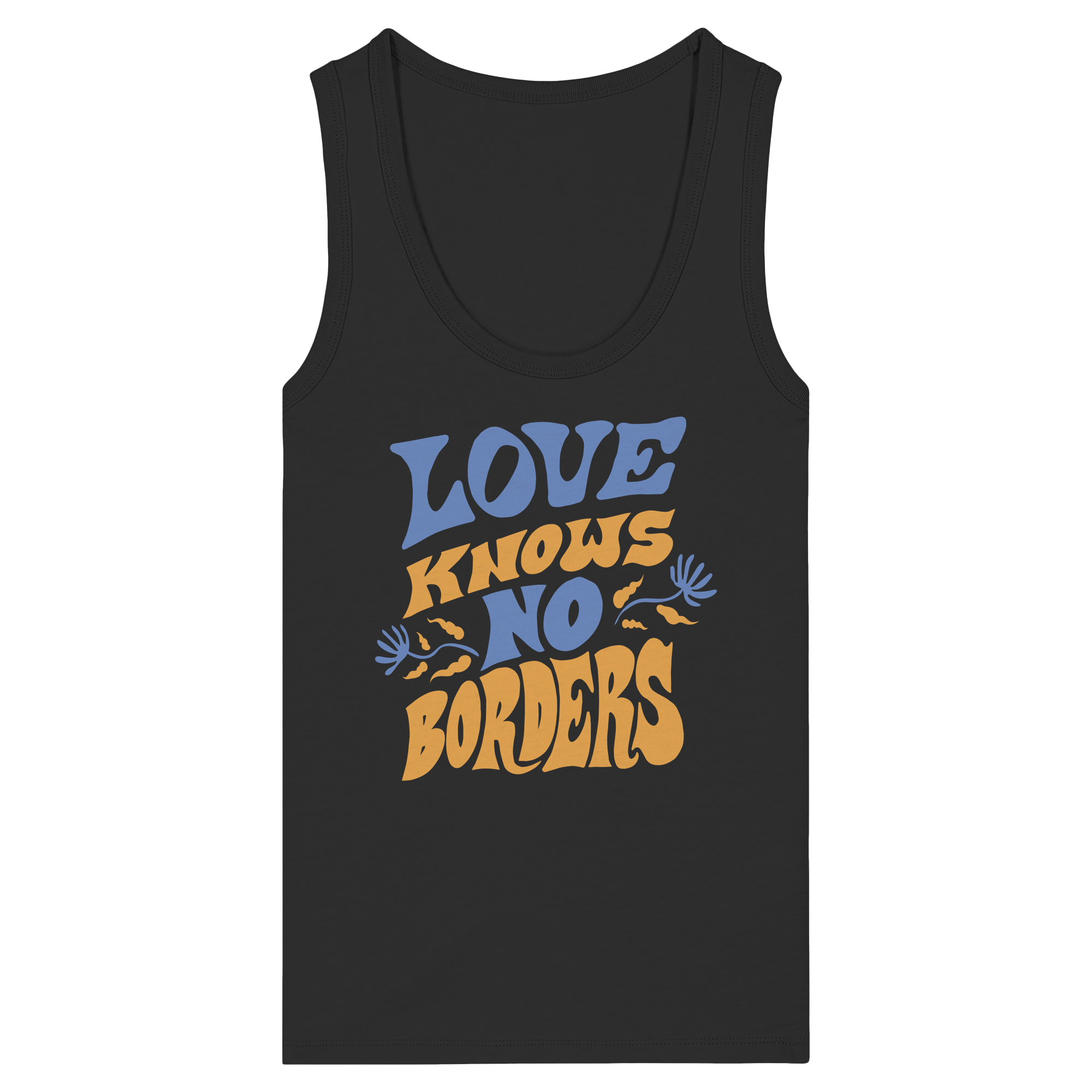 Love Knows No Borders - Womens Organic Fitted Tank Top