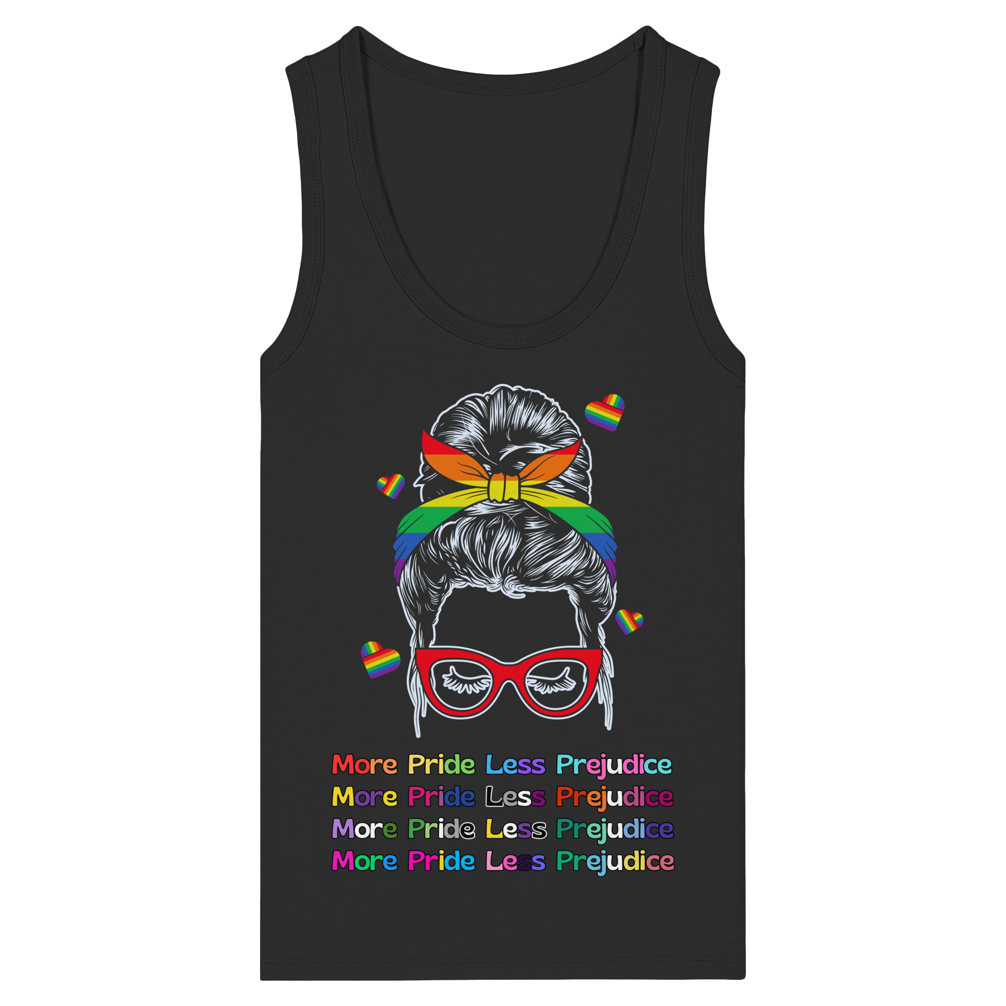 More Pride Less Prejudice - Womens Organic Fitted Tank Top