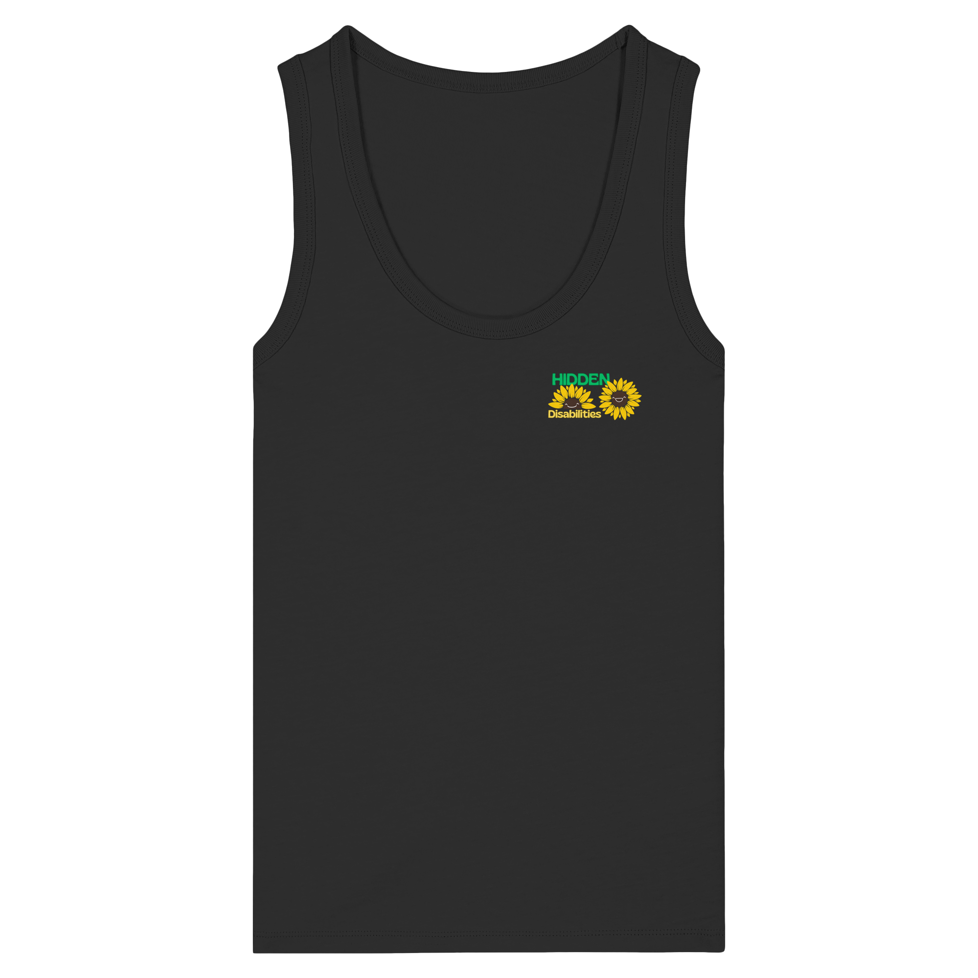 Hidden Disabilities "Sunflower Smile Edition" - Womens Organic Fitted Tank Top