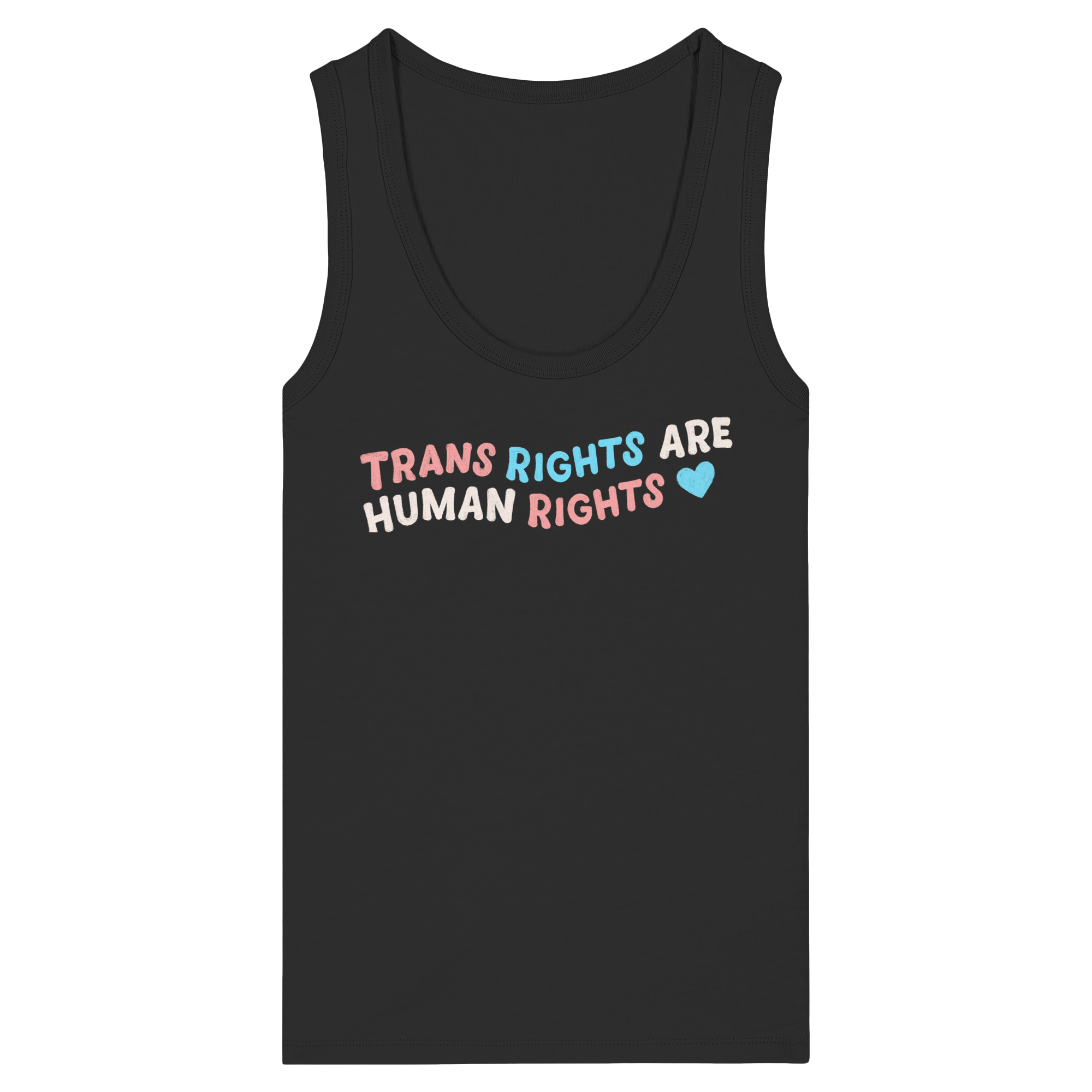 Trans Rights are Human Rights "Pastel Power Edition" - Womens Organic Fitted Tank Top