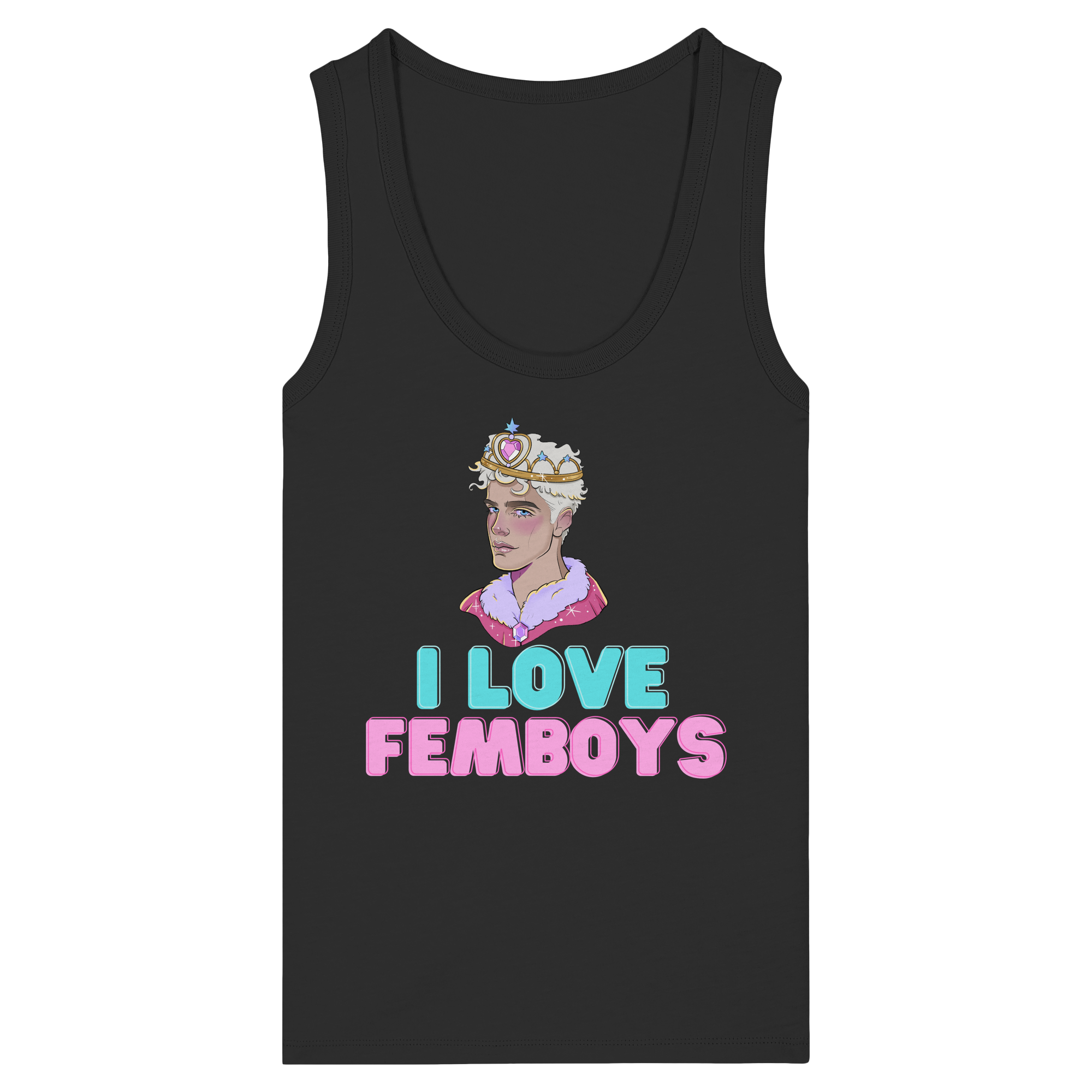 I Love Femboys "Royal Blush Edition" - Womens Organic Fitted Tank Top