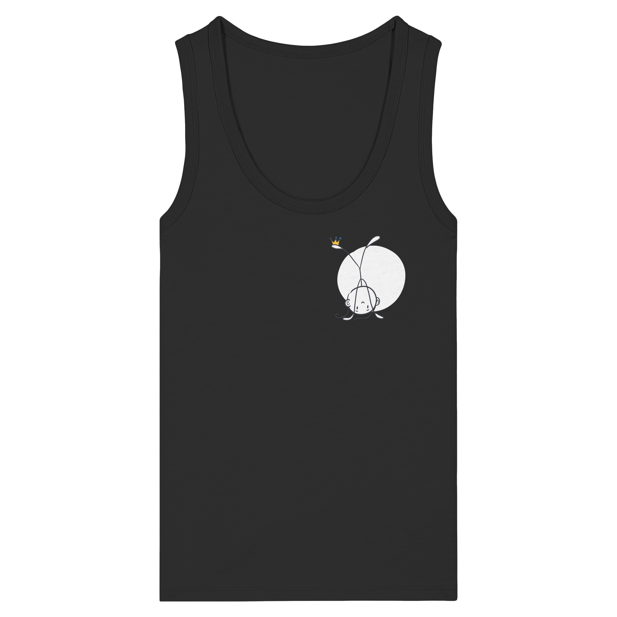 Seelenmännchen "Handstand Edition" Brustprint (dunkel) - Womens Organic Fitted Tank Top