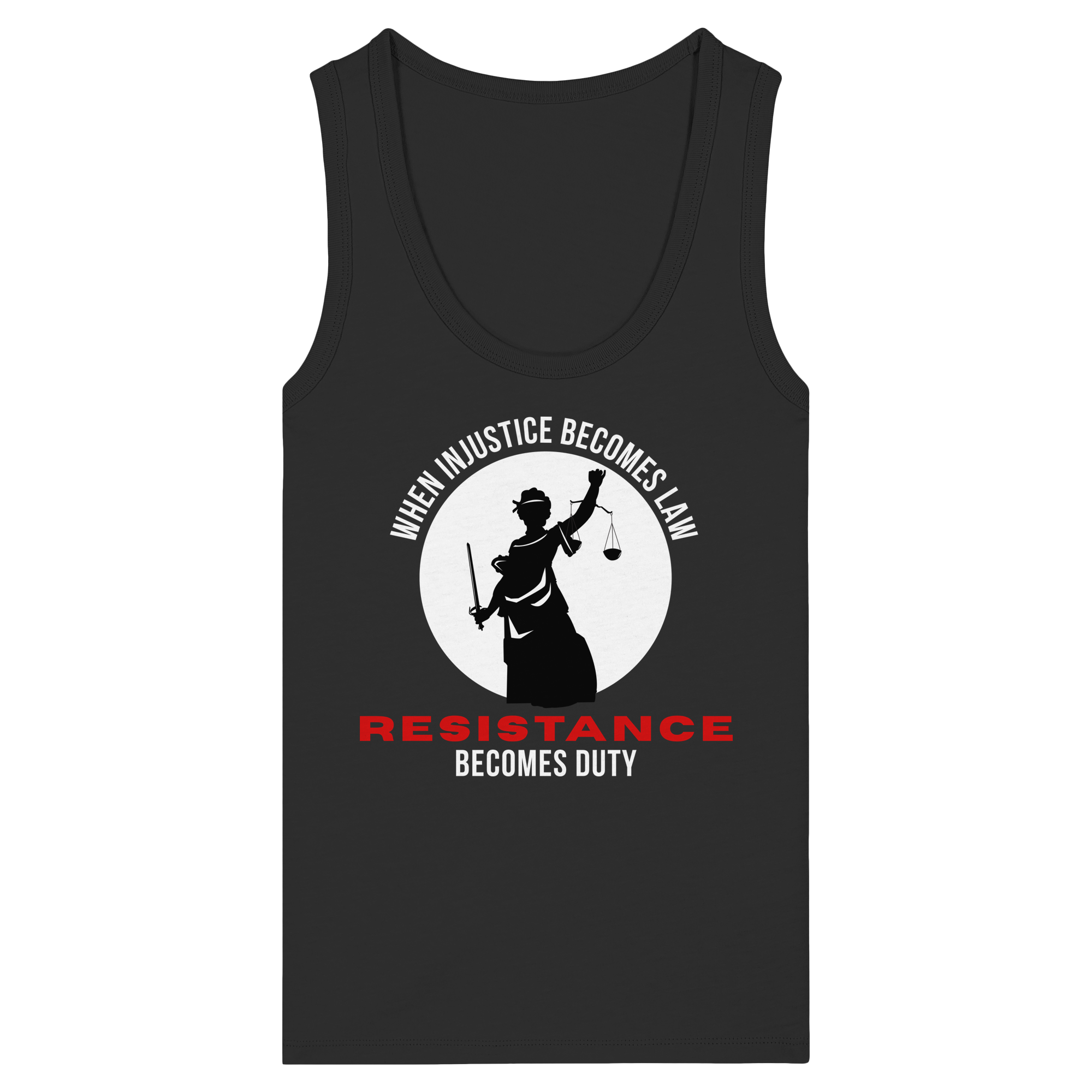When Injustice becomes Law Resistance becomes Duty - Womens Organic Fitted Tank Top
