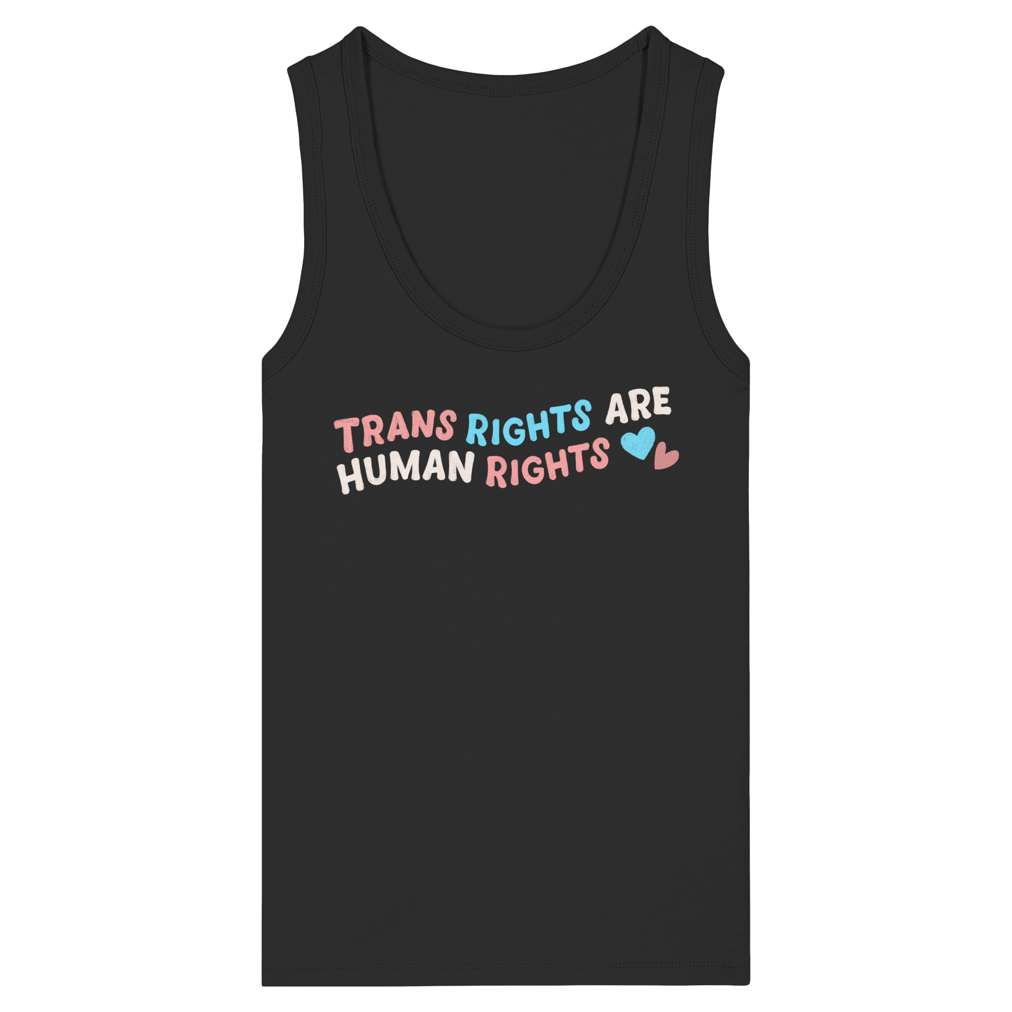 Trans Rights are Human Rights "Pastel Power Edition" - Womens Organic Fitted Tank Top