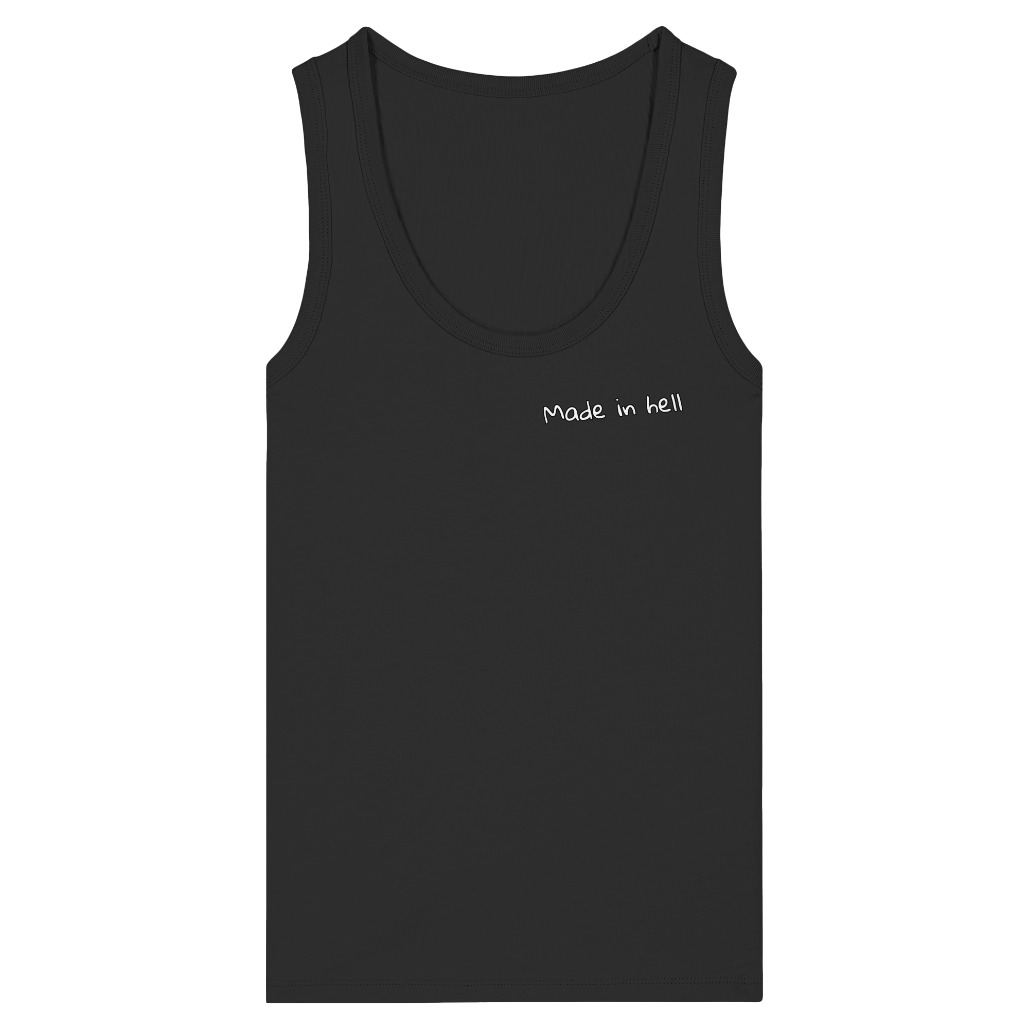 made in hell "Regenbogen Flammen Edition" Backprint - Womens Organic Fitted Tank Top