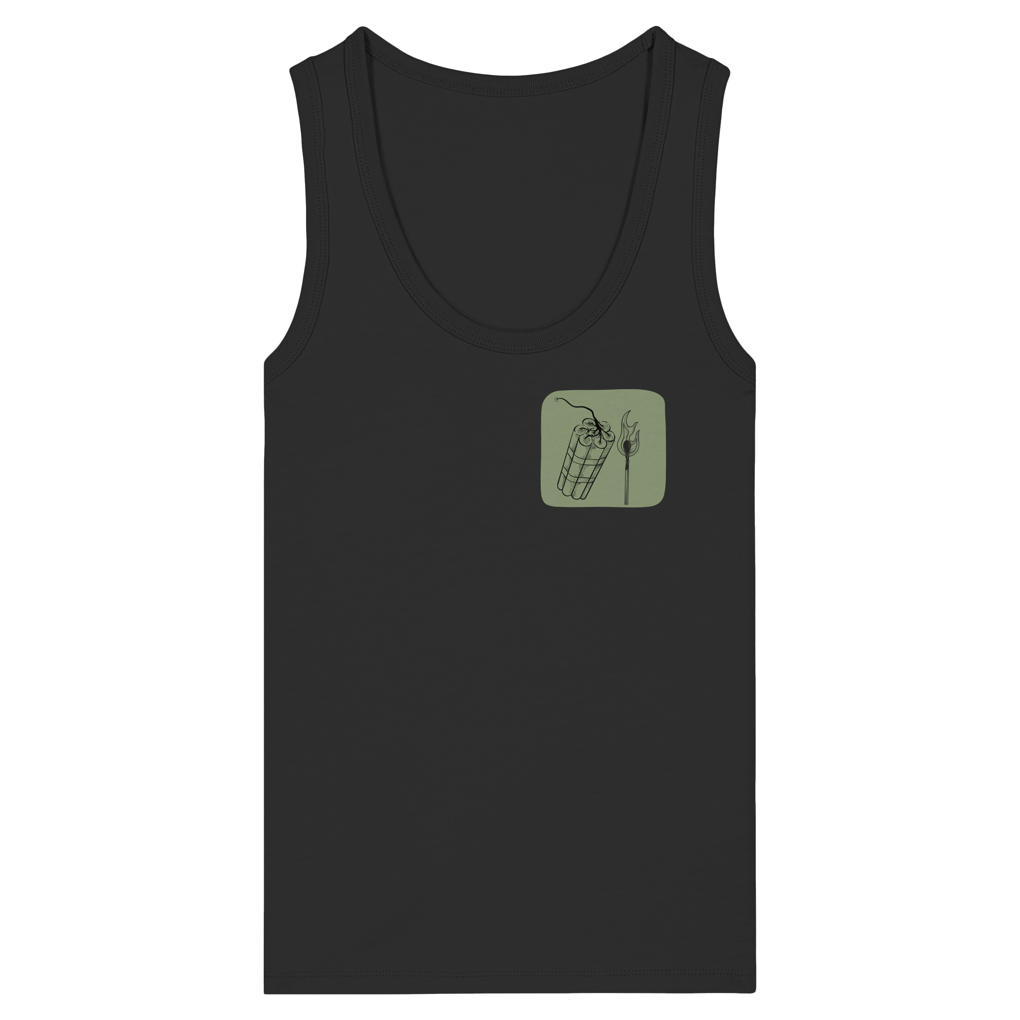 Feuer und Flamme fürs Patriarchat - Womens Organic Fitted Tank Top