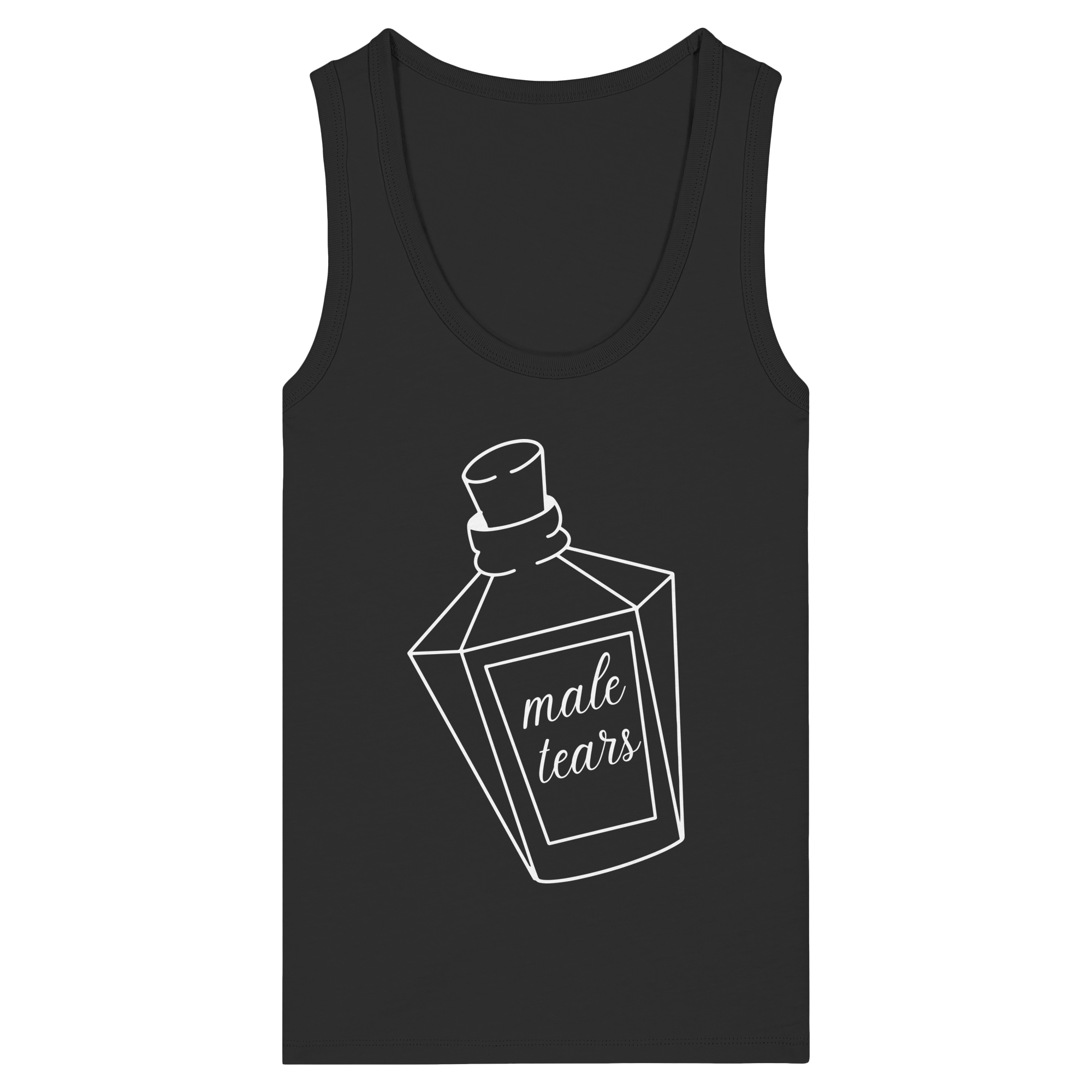 Male Tears - Womens Organic Fitted Tank Top