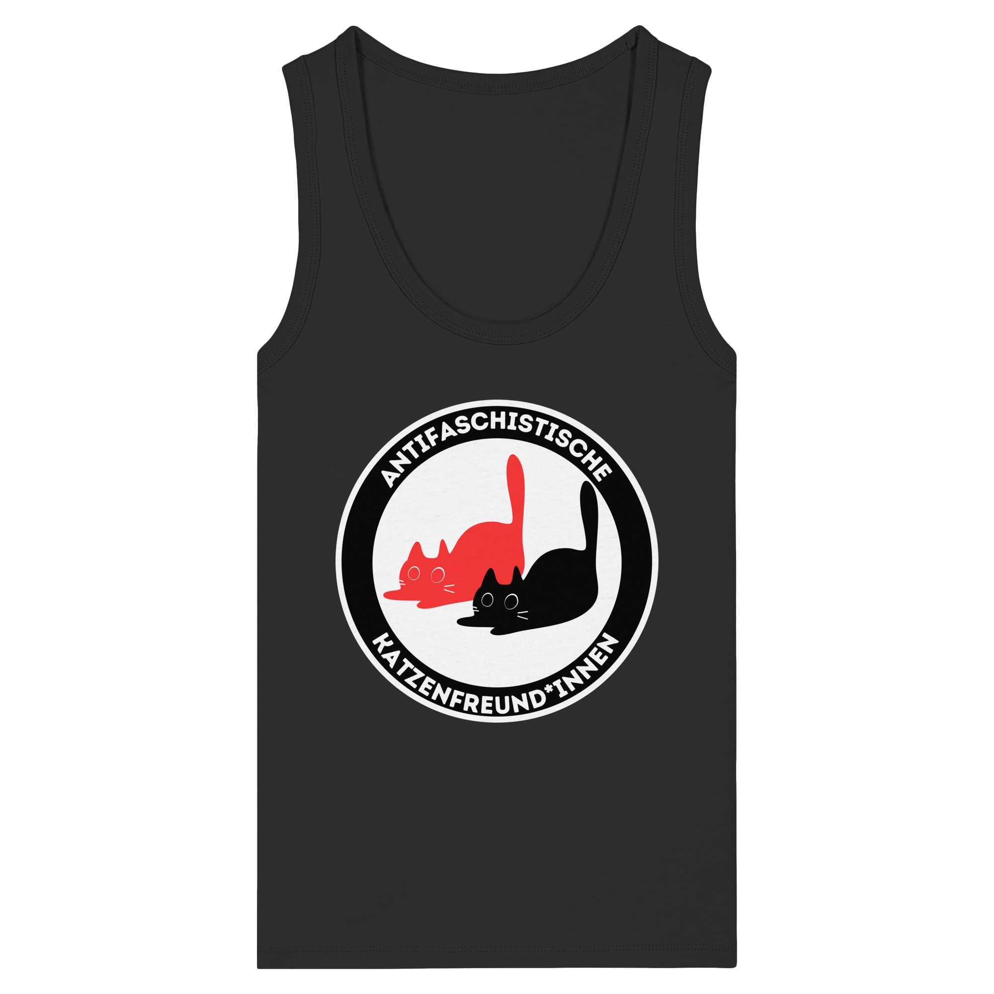 Antifaschistische Katzenfreund*innen - Womens Organic Fitted Tank Top