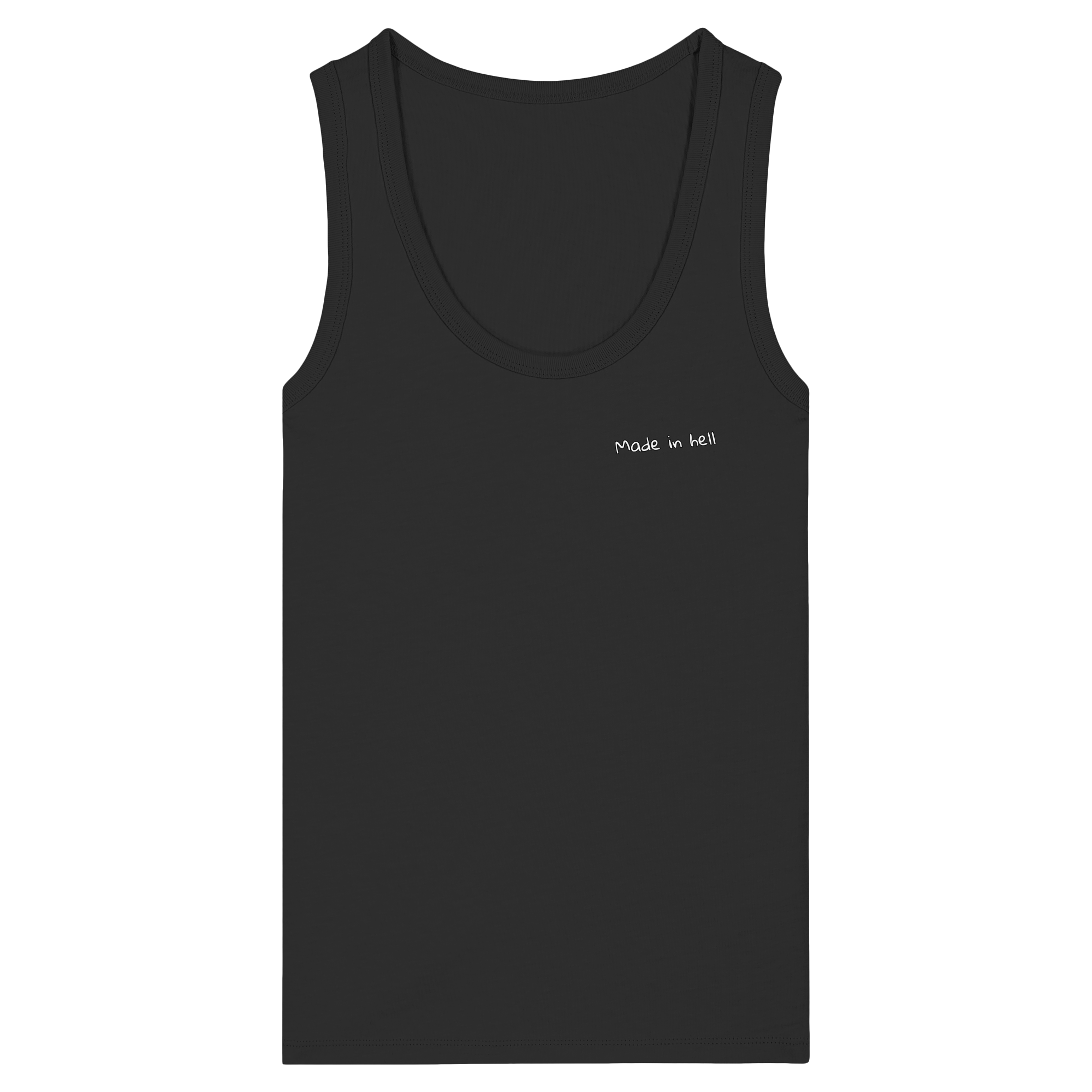 made in hell "Regenbogen Flammen Edition" Backprint - Womens Organic Fitted Tank Top