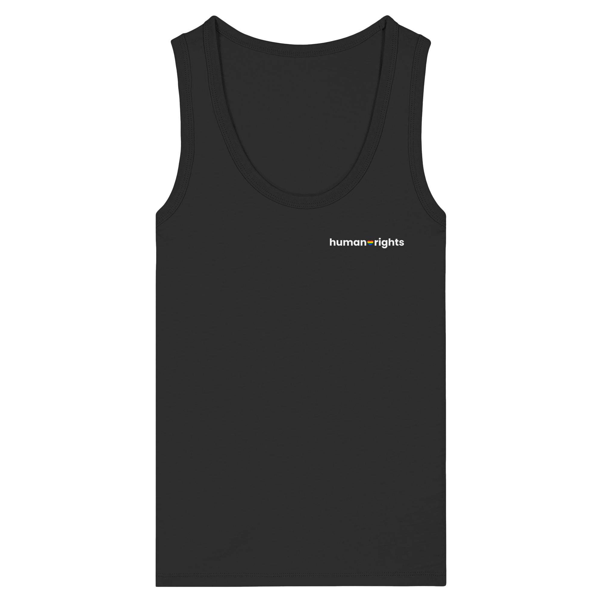 human Rights "Rainbow Heart Edition" - Womens Organic Fitted Tank Top