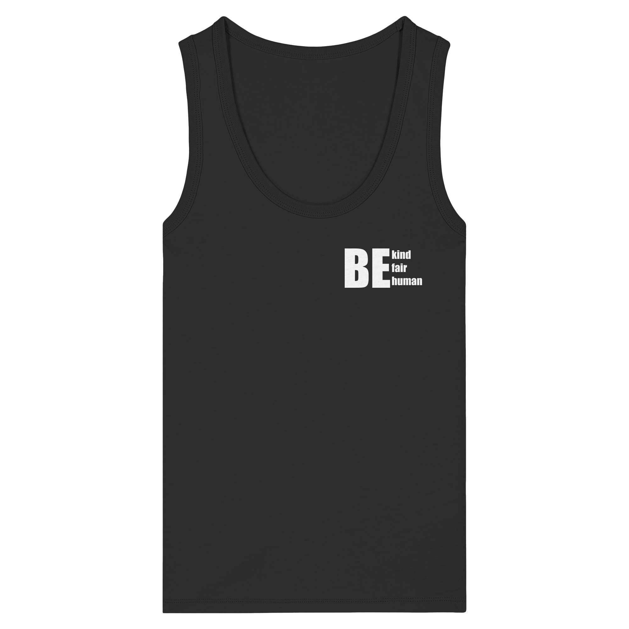 Be Kind Fair Human "Statement Edition" - Womens Organic Fitted Tank Top