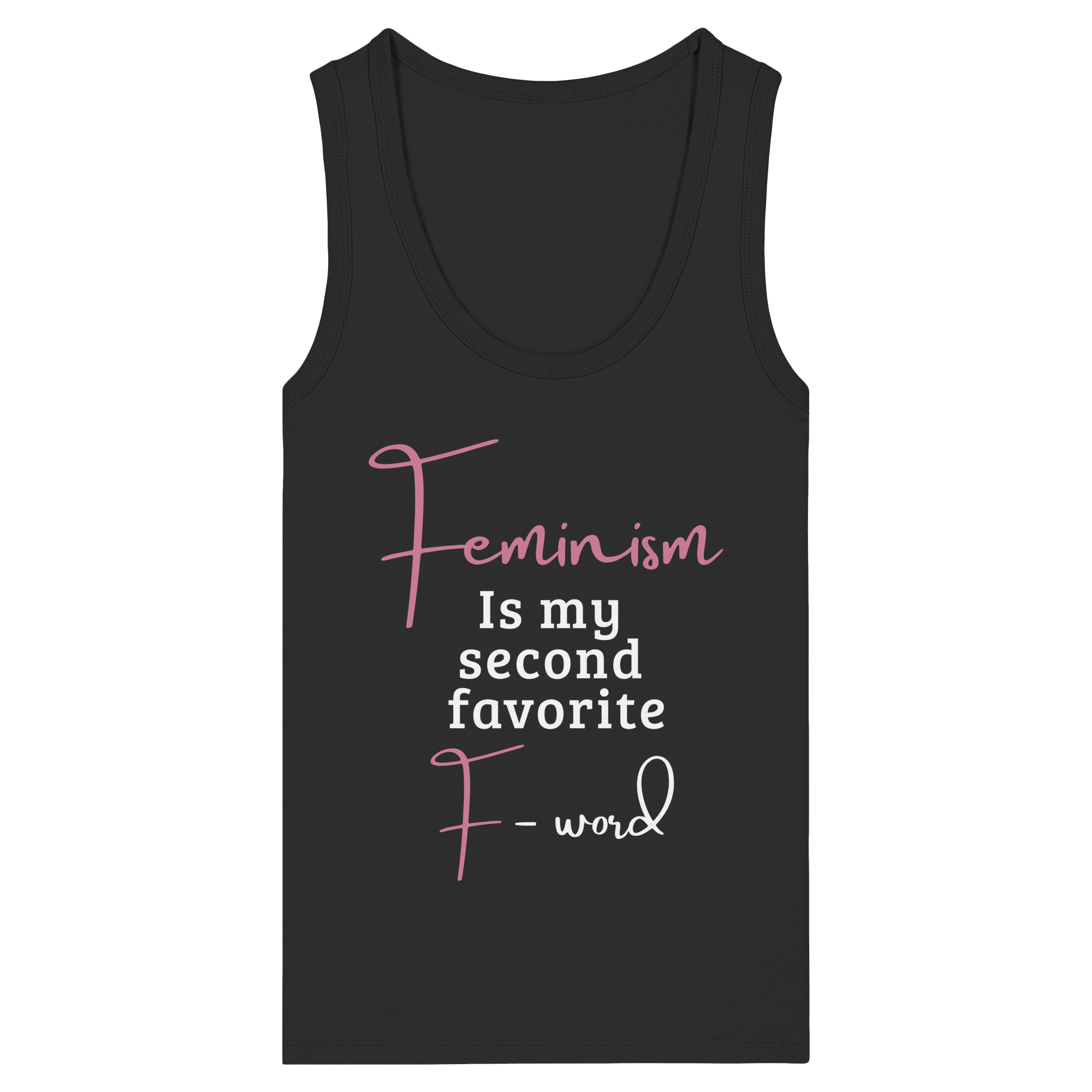 Feminism is my second favorite F word - Womens Organic Fitted Tank Top