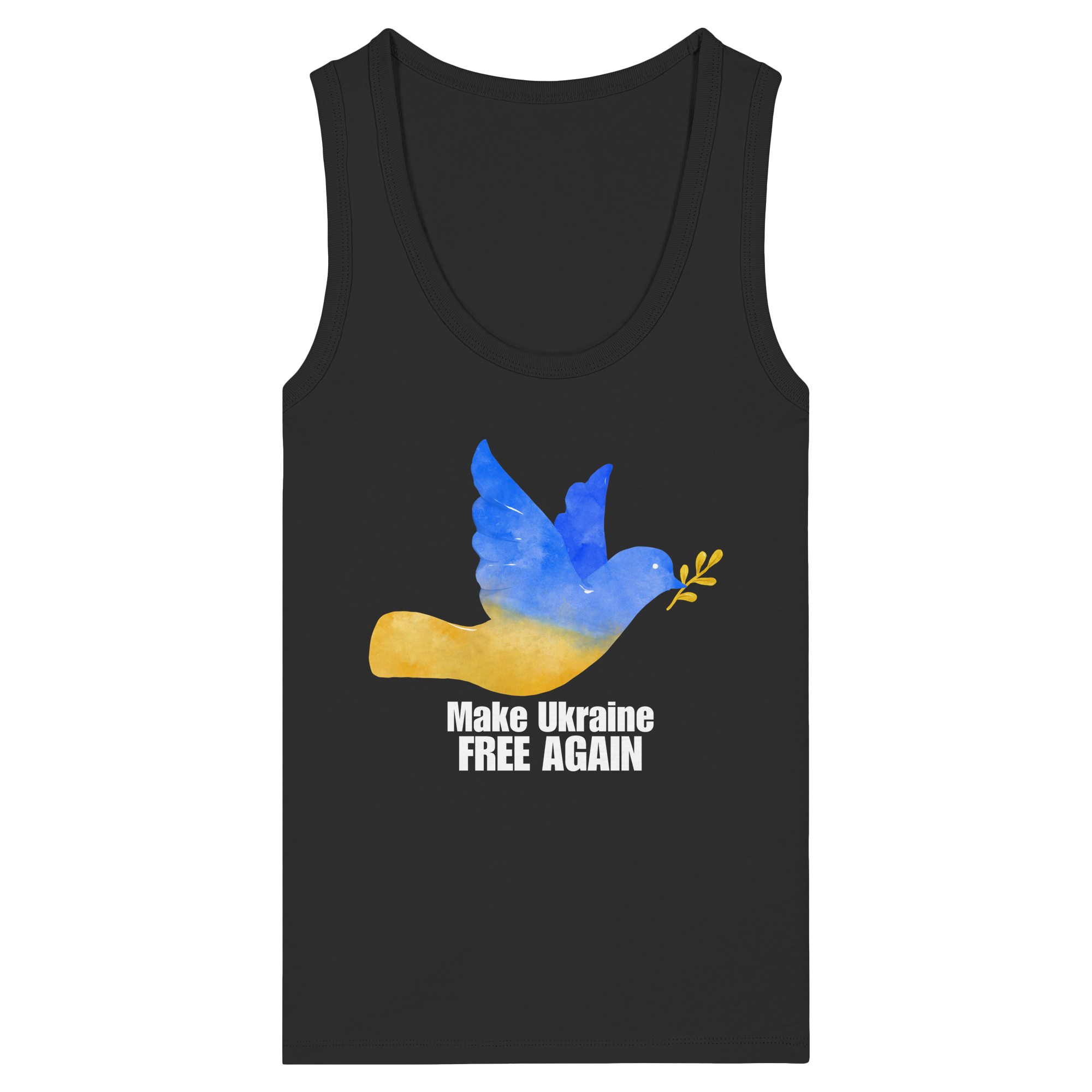 Make Ukraine Free Again "Dove Edition" - Womens Organic Fitted Tank Top