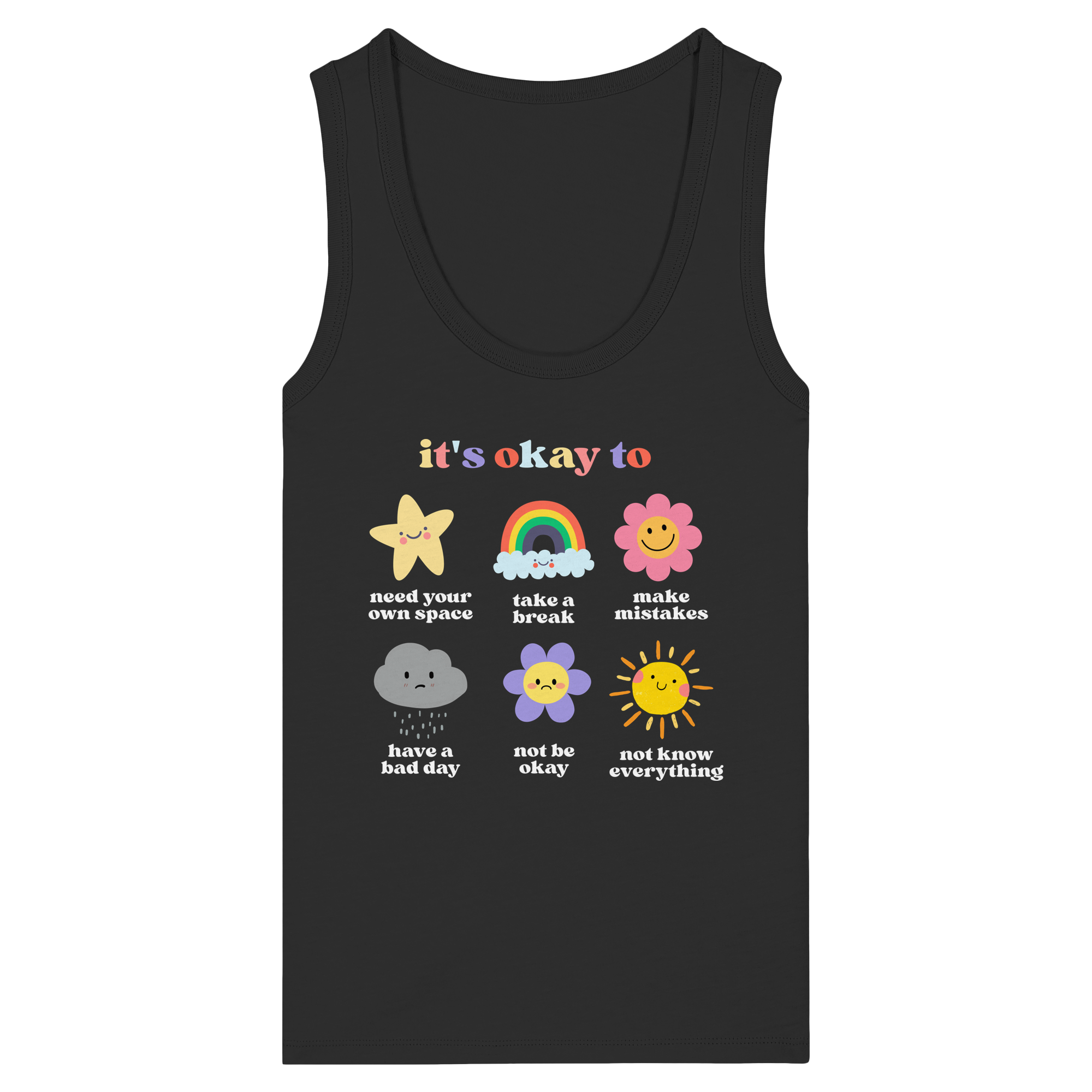 it's okay to... - Womens Organic Fitted Tank Top