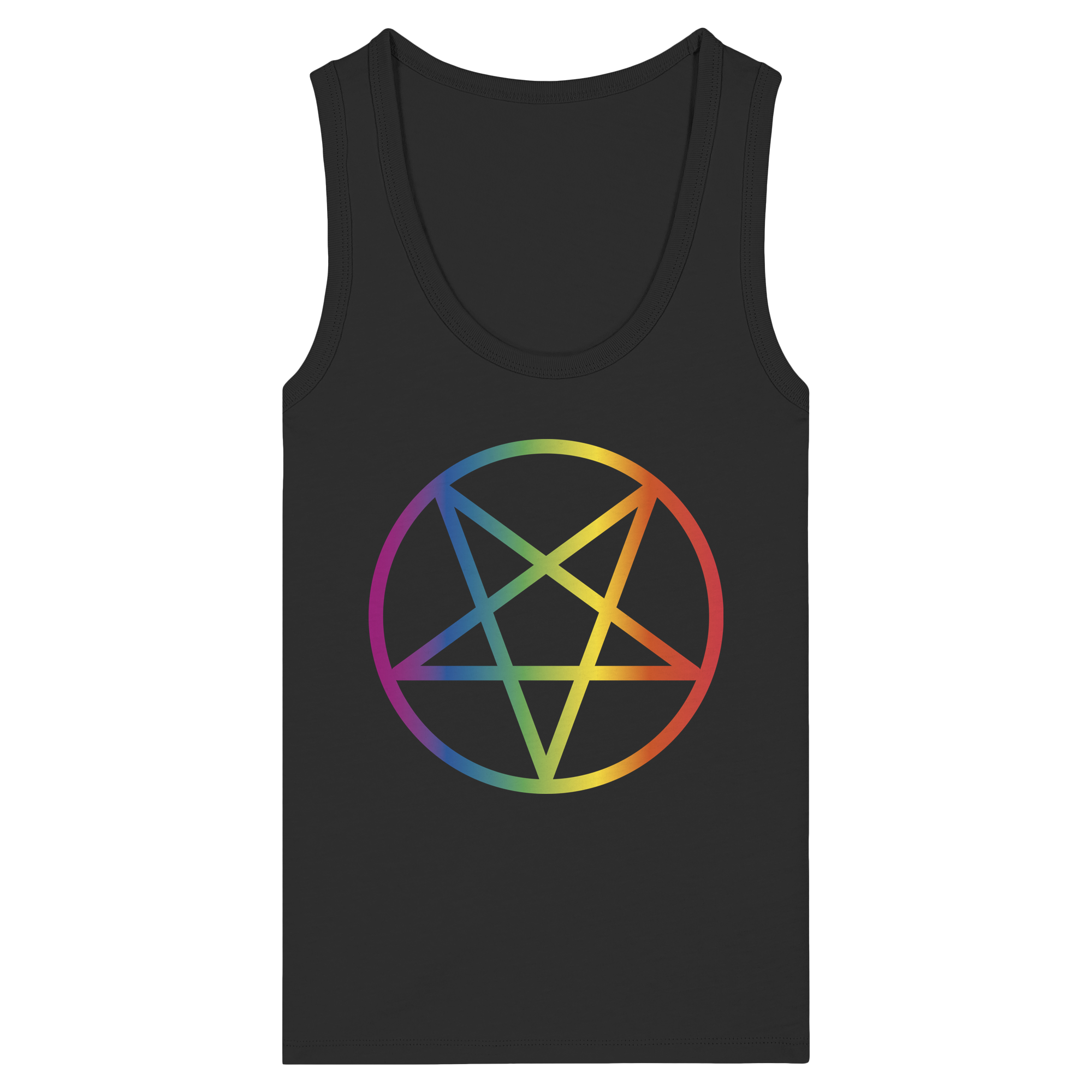 Regenbogen Pentagramm - Womens Organic Fitted Tank Top