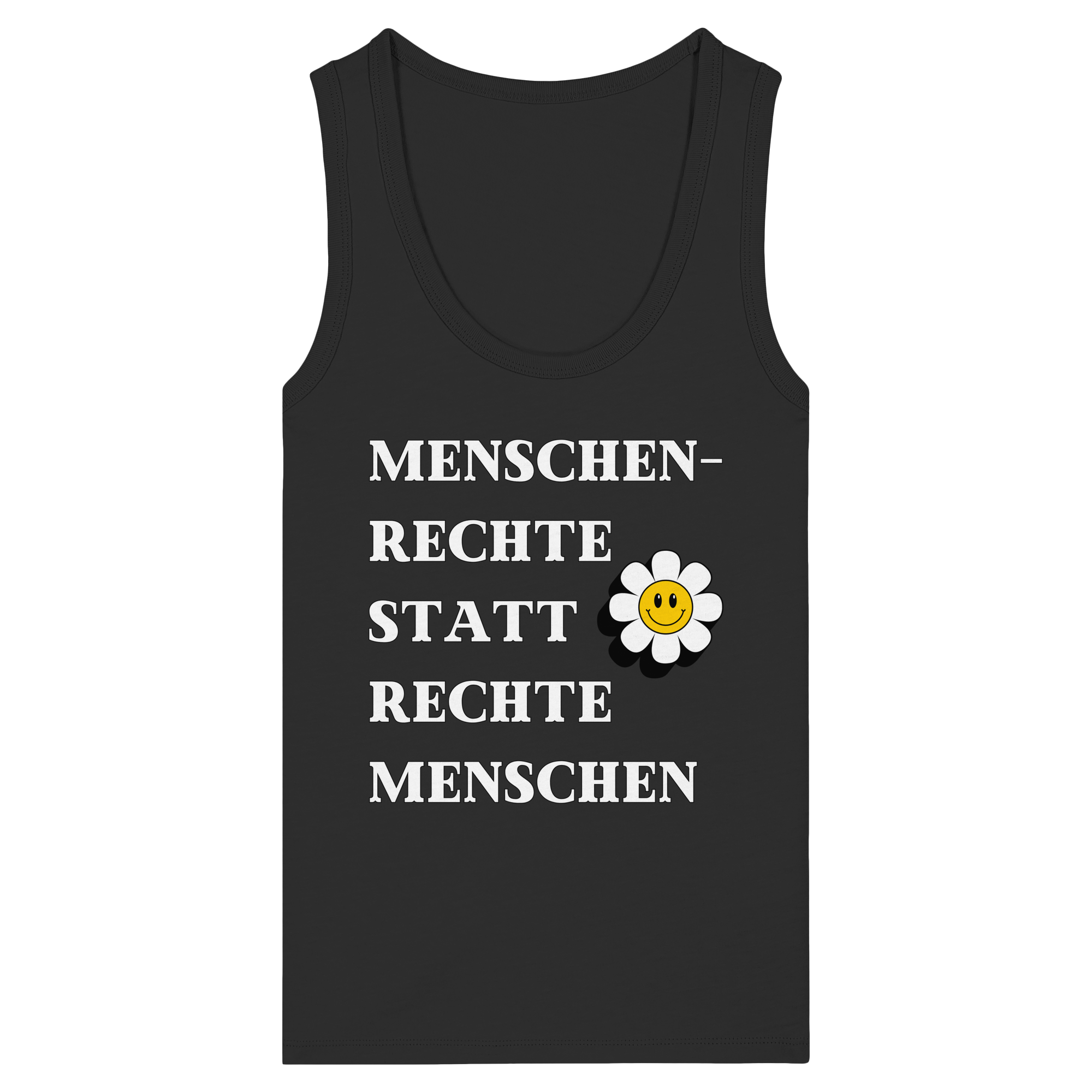 Menschenrechte statt rechte Menschen - Womens Organic Fitted Tank Top