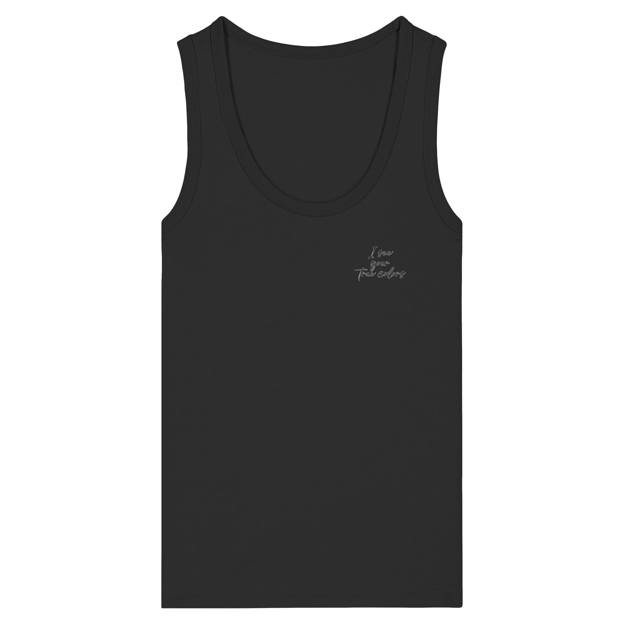 I see your True colors Backprint - Womens Organic Fitted Tank Top