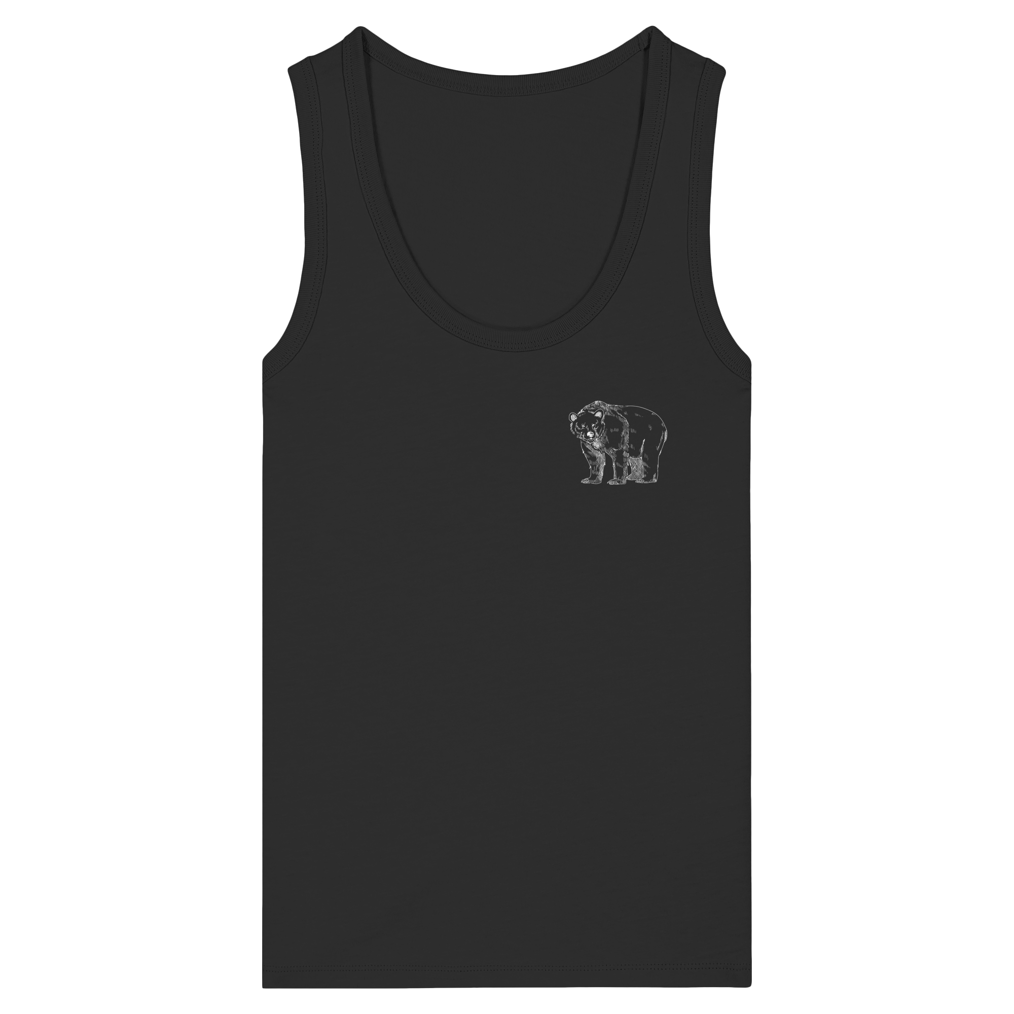 Team Bär Backprint (weiß) - Womens Organic Fitted Tank Top