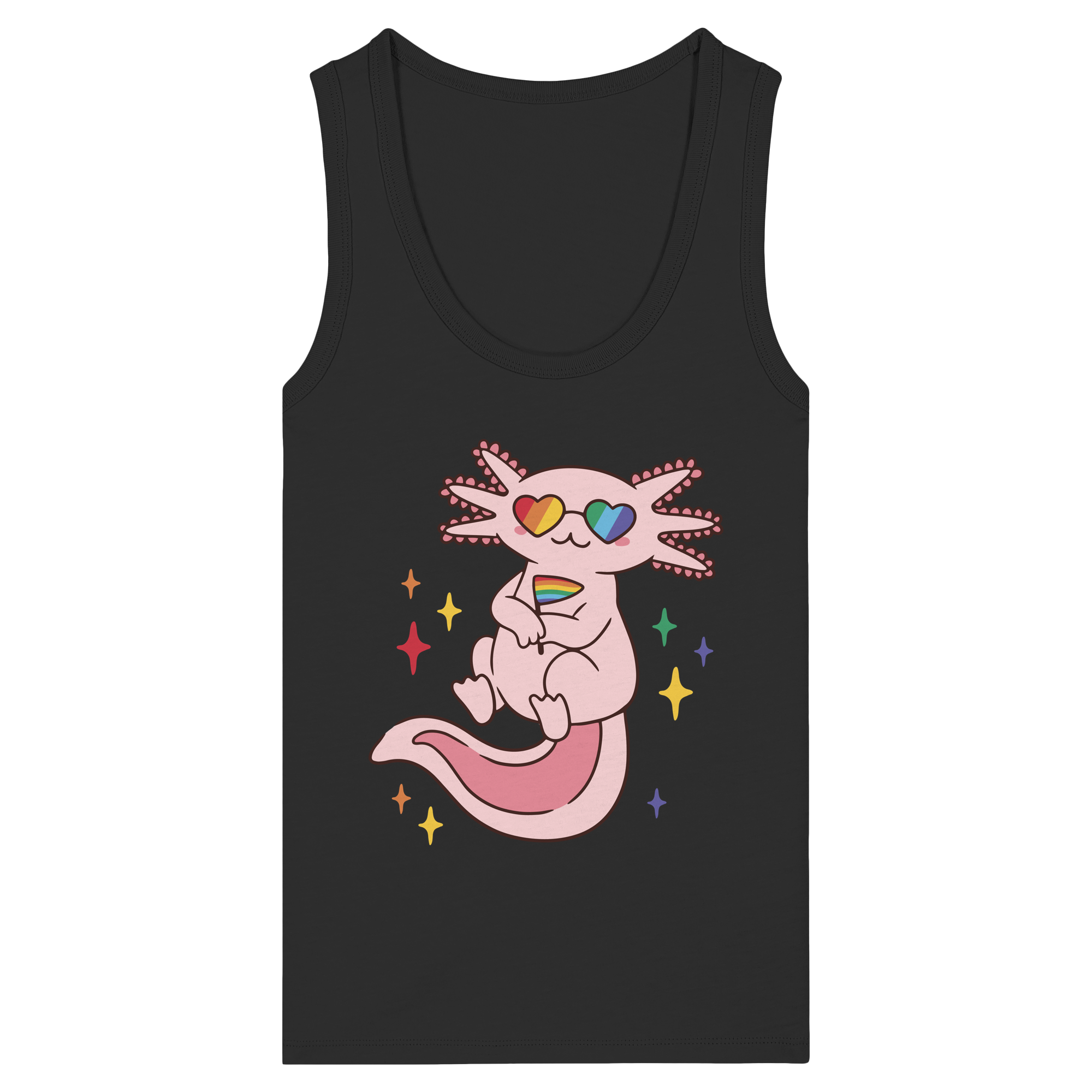 Big Pride Axolotl - Womens Organic Fitted Tank Top