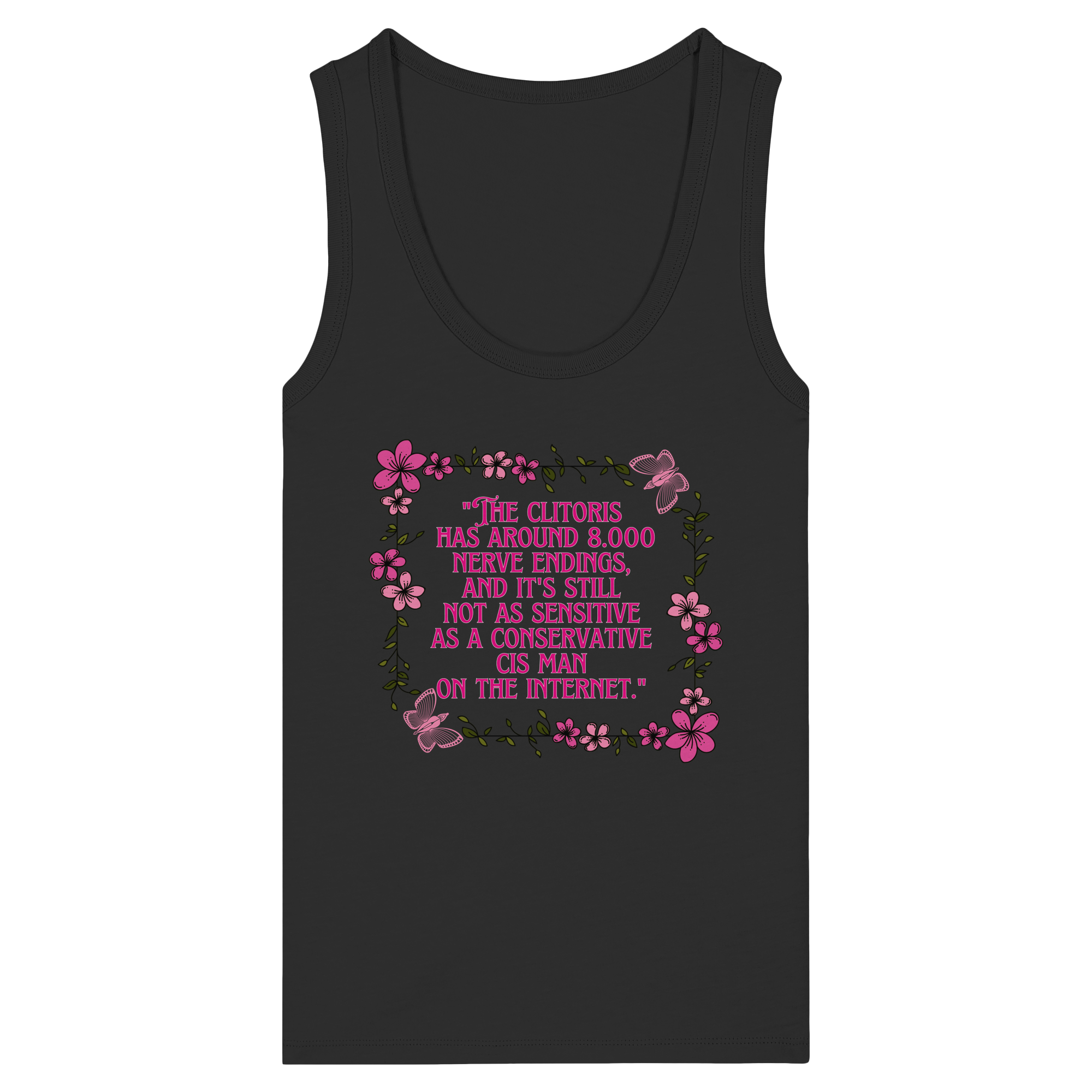 The Clitoris has around 8.000 Nerve Endings - Womens Organic Fitted Tank Top