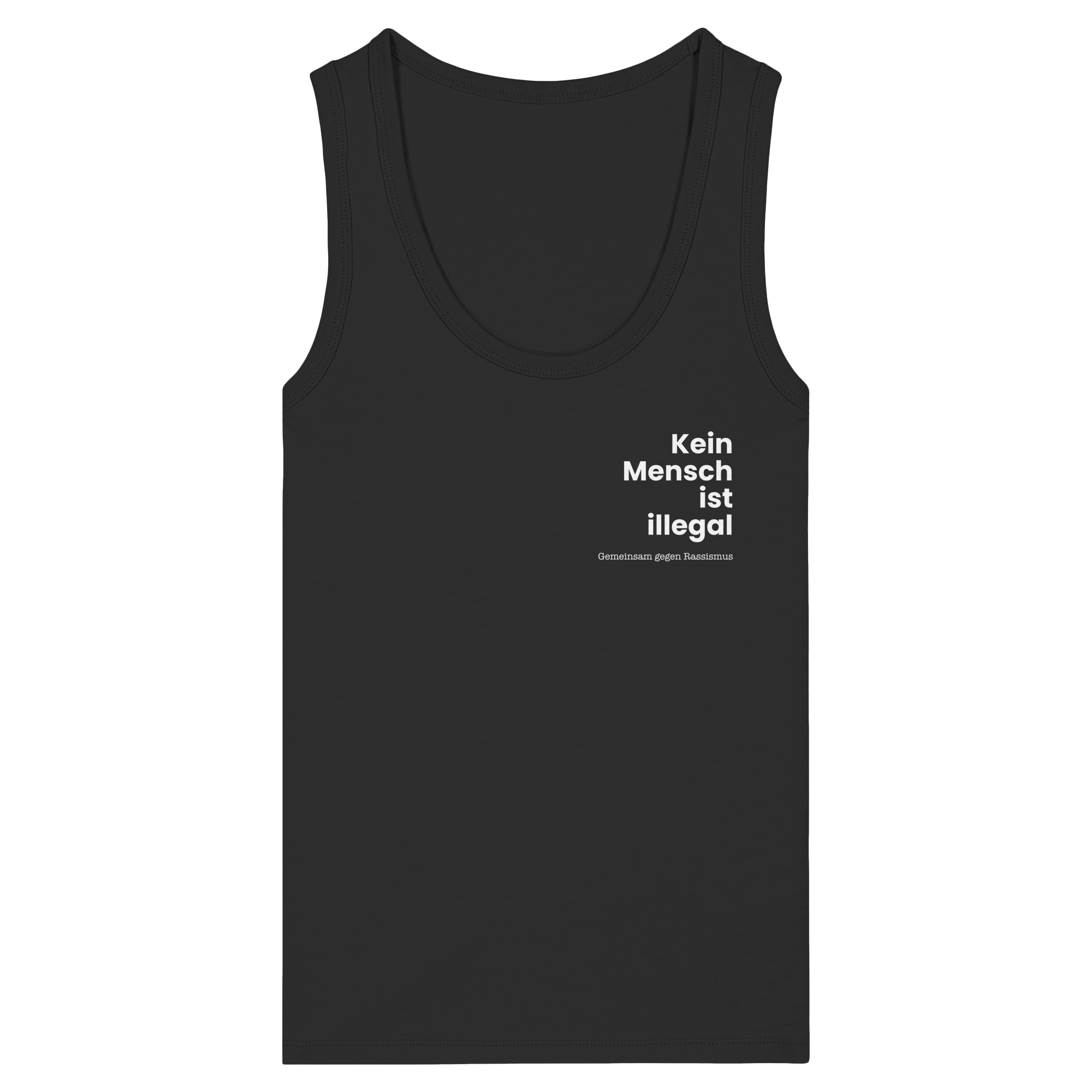 Kein Mensch ist illegal "Gemeinsam gegen Rassismus Edition" Brustprint - Womens Organic Fitted Tank Top