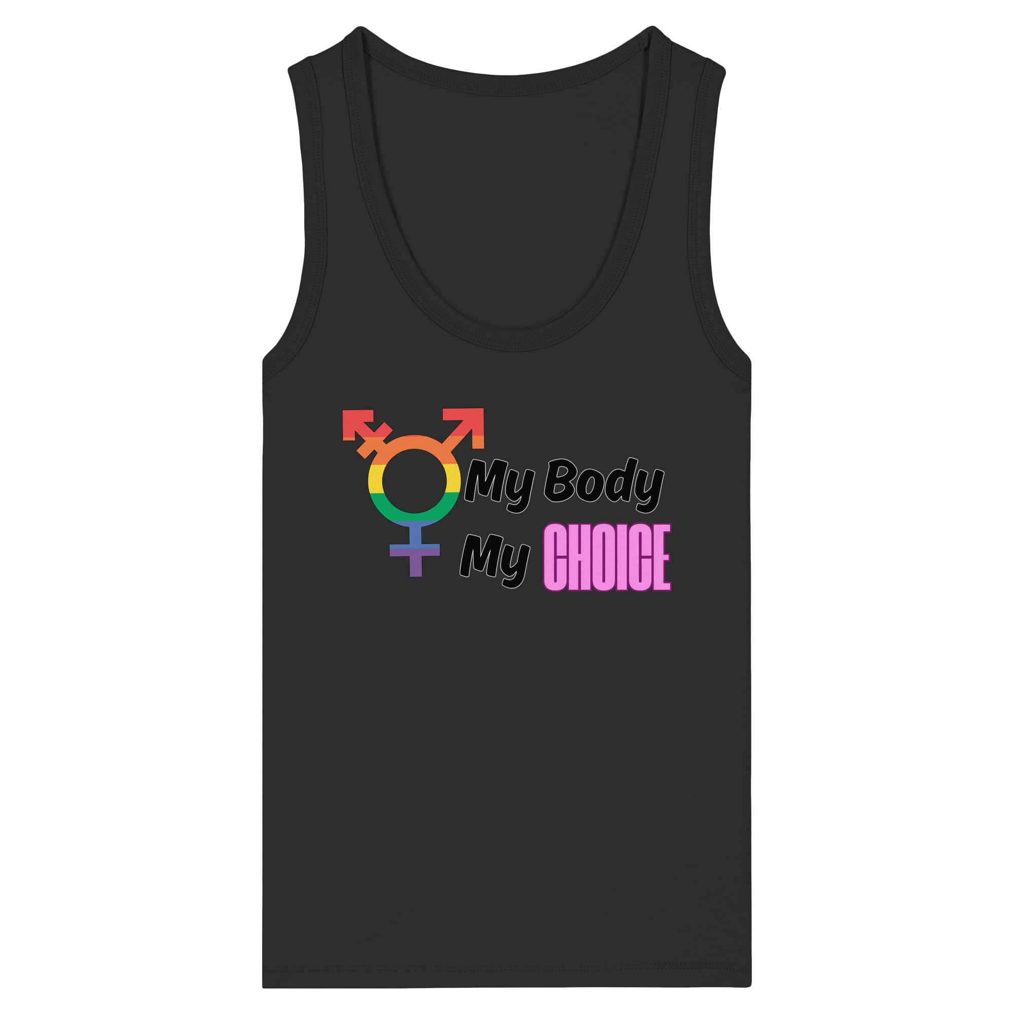 My Body My Choice "Rainbow Resistance Edition" - Womens Organic Fitted Tank Top