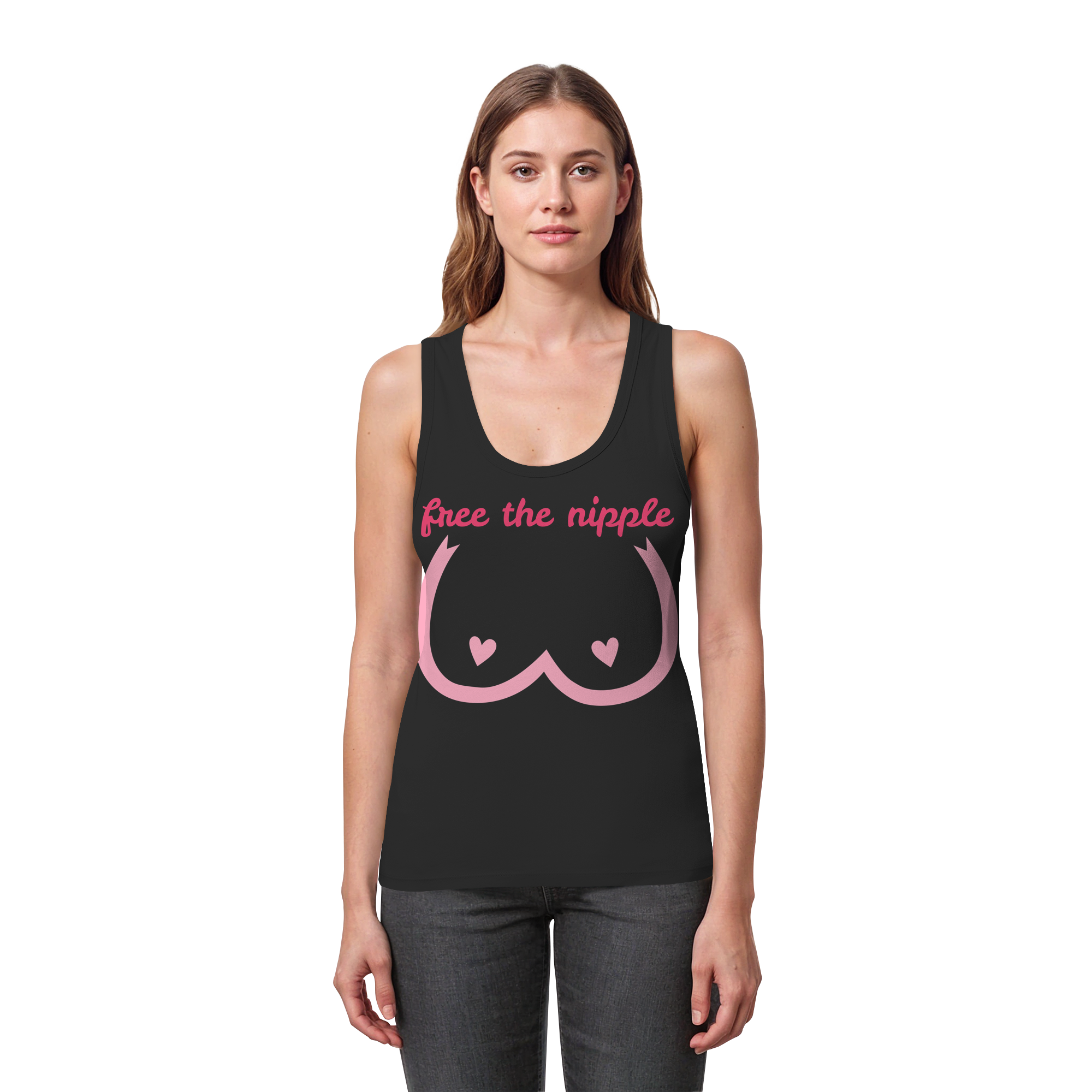 Free The Nipple - Womens Organic Fitted Tank Top