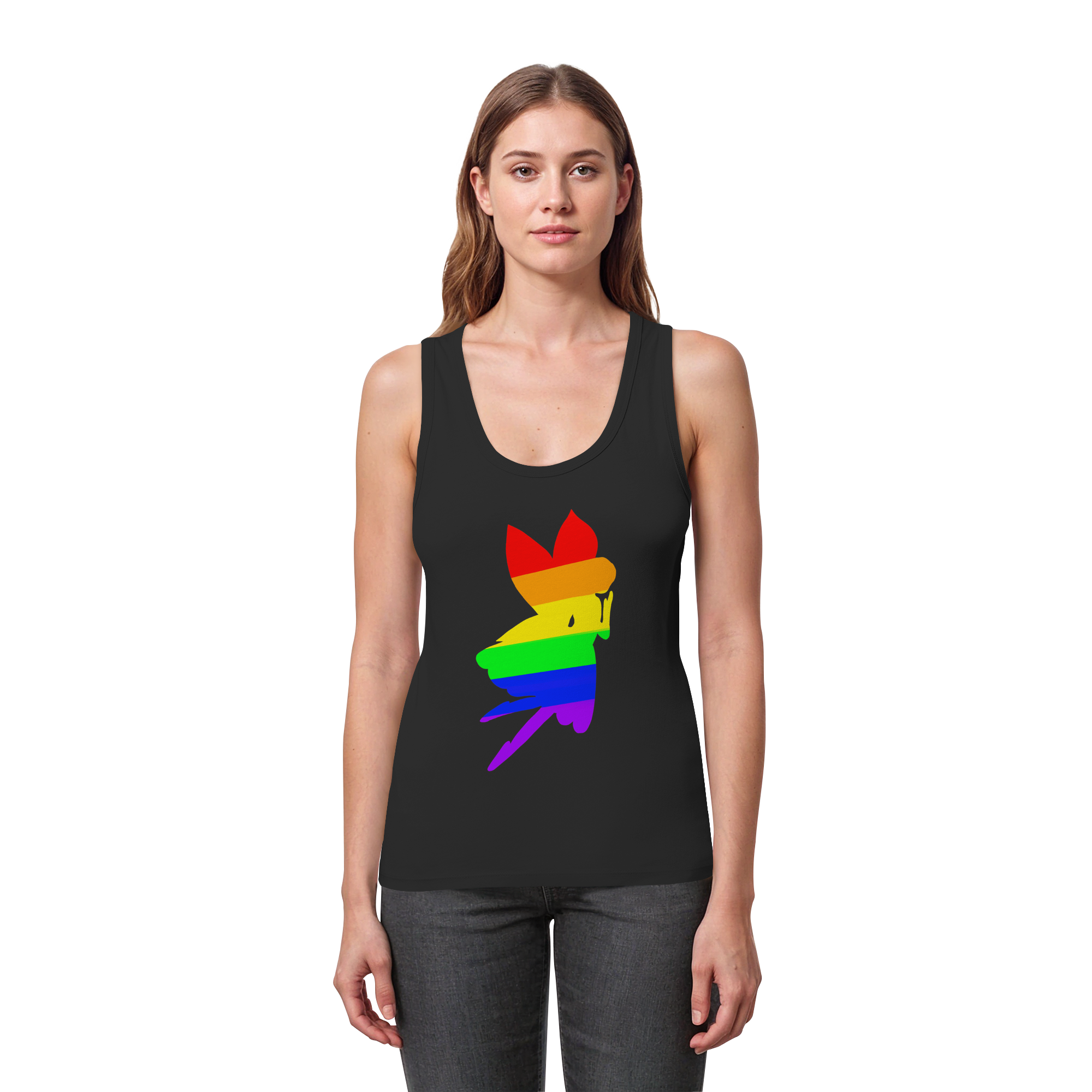 Regenbogen Fee - Womens Organic Fitted Tank Top