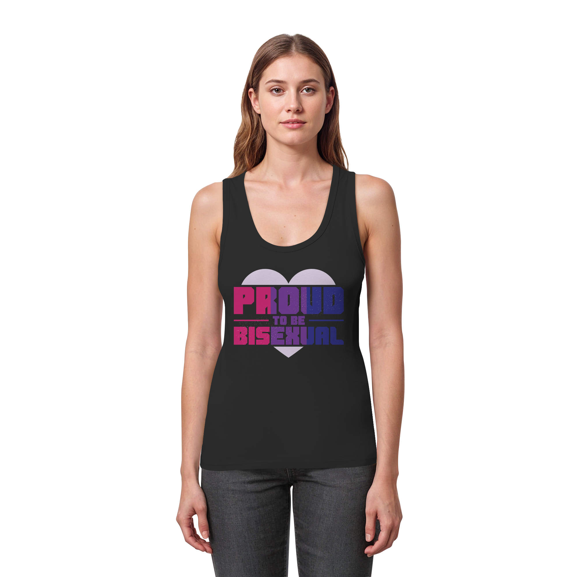 Proud to be Bisexual - Womens Organic Fitted Tank Top
