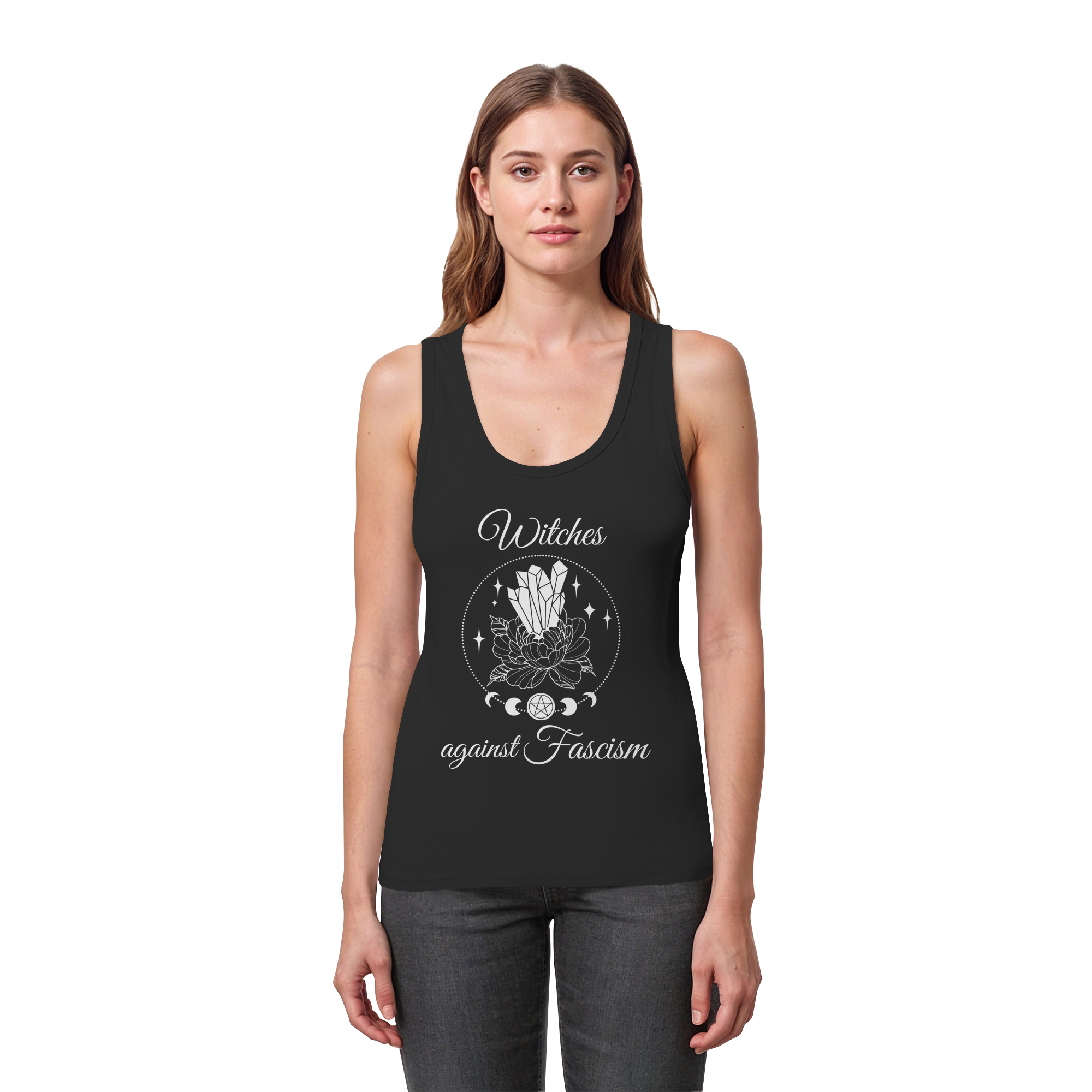 Witches against Fascism - Womens Organic Fitted Tank Top