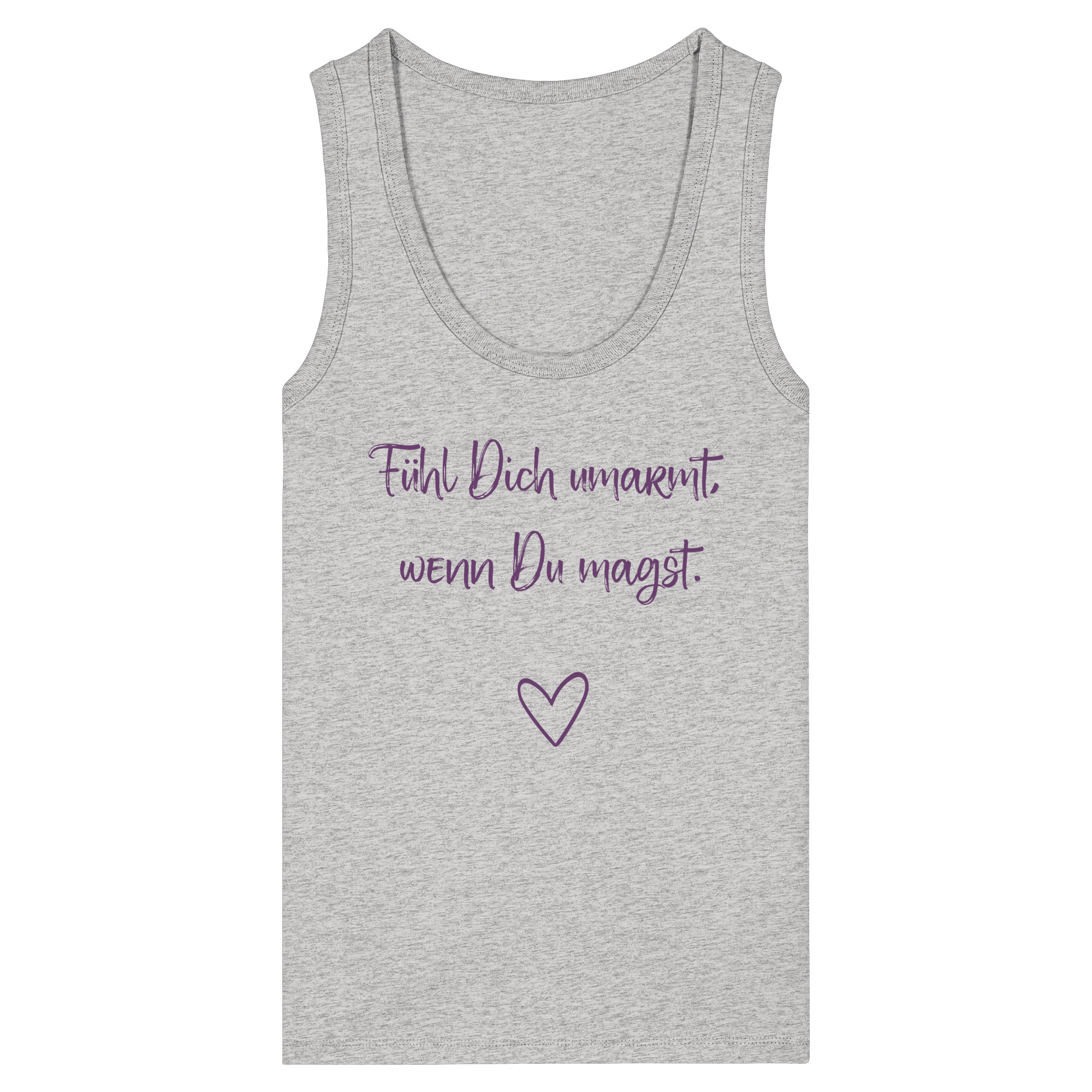 Fühl Dich umarmt, wenn Du magst "Lila Herz Edition" - Womens Organic Fitted Tank Top