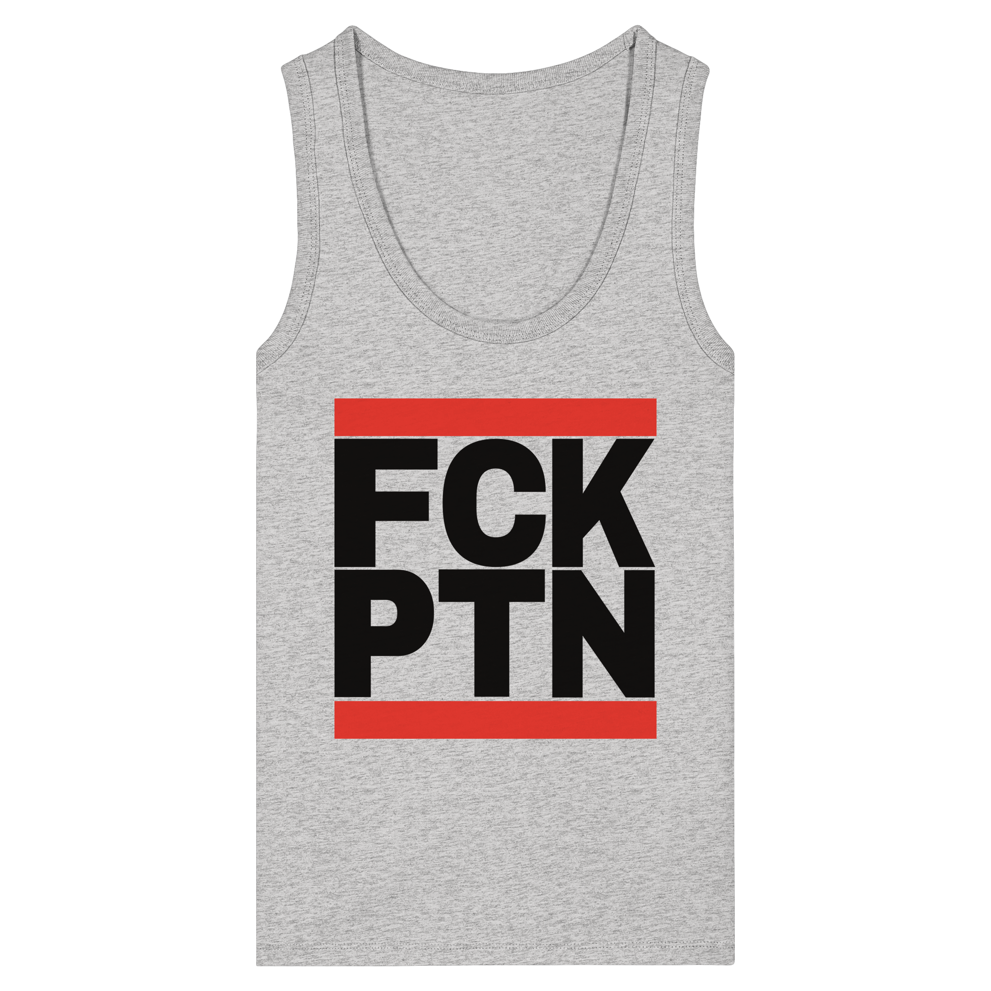 FCK PTN (schwarze Schrift) - Womens Organic Fitted Tank Top