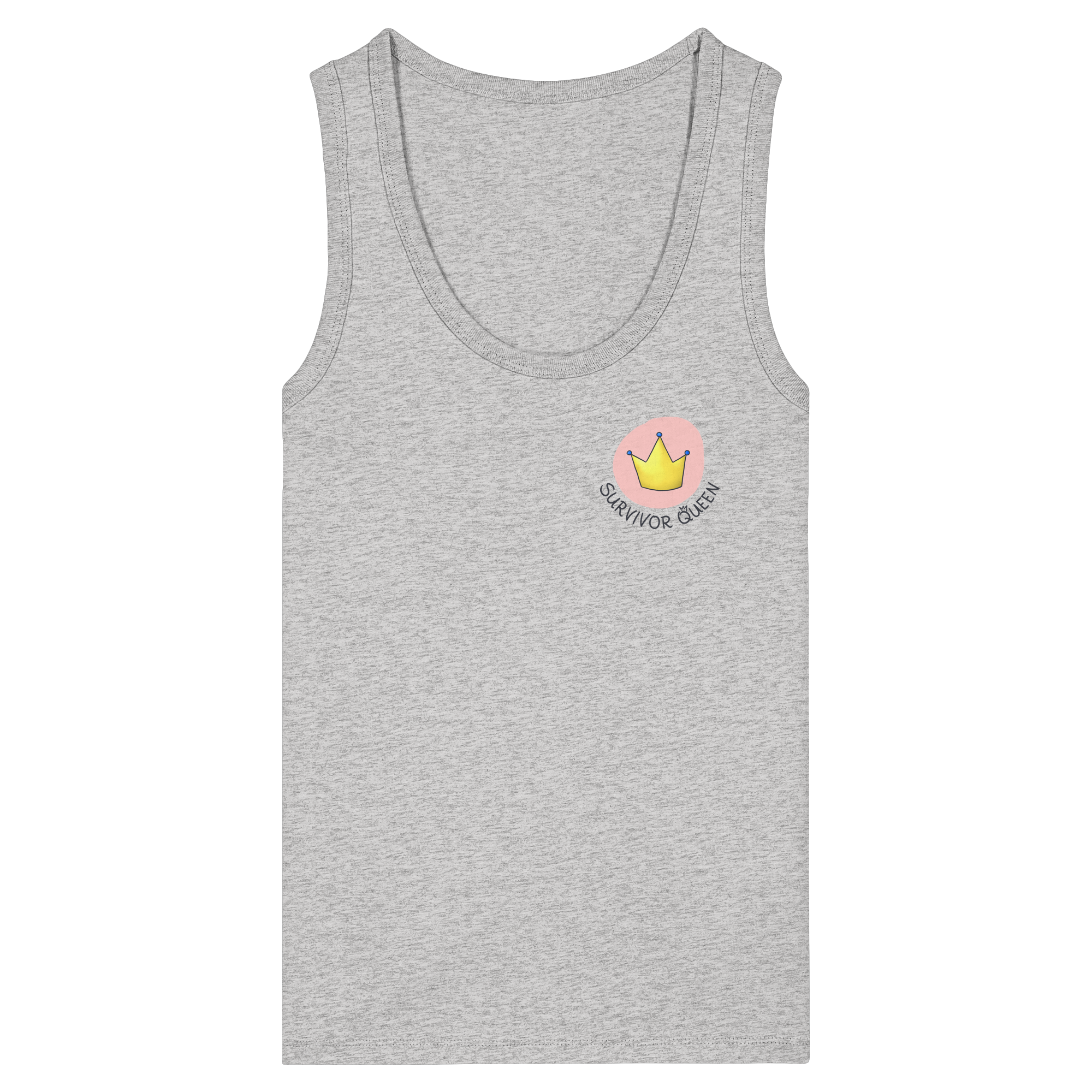 Survivor Queens Logo "Schriftzug Edition" Brustprint (hell) - Womens Organic Fitted Tank Top