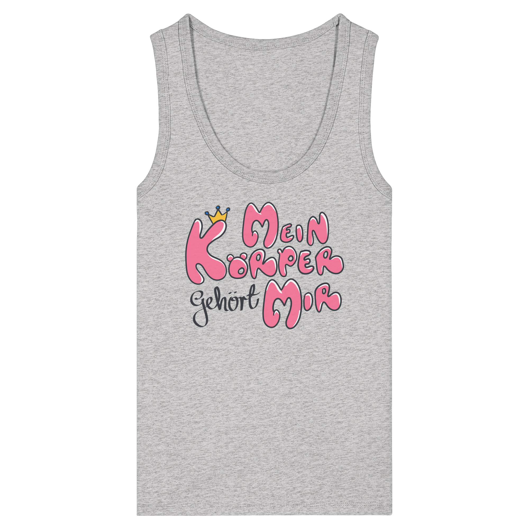 Mein Körper gehört mir "Pinke Edition" - Womens Organic Fitted Tank Top