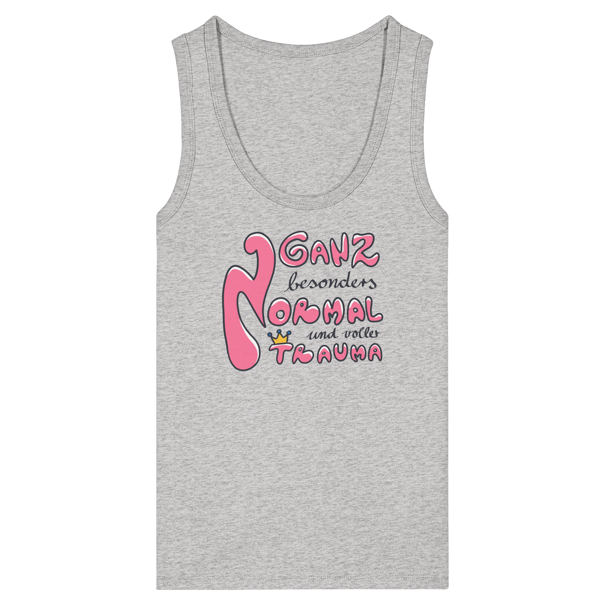 Ganz besonders Normal und voller Trauma "Pinke Edition" - Womens Organic Fitted Tank Top