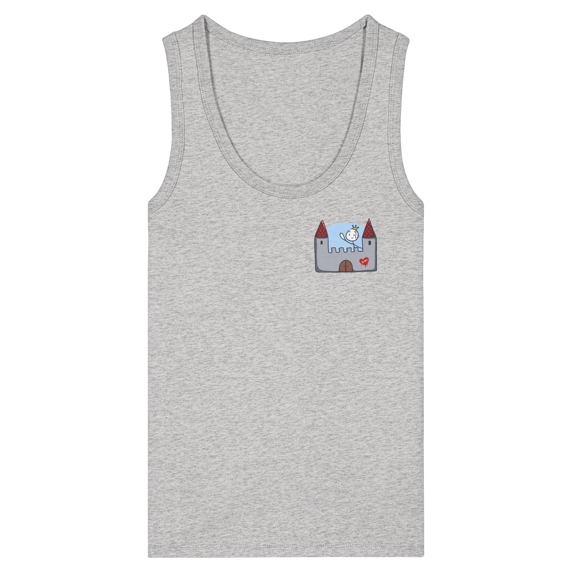 Seelenmännchen "Schloss Edition" Brustprint (hell) - Womens Organic Fitted Tank Top