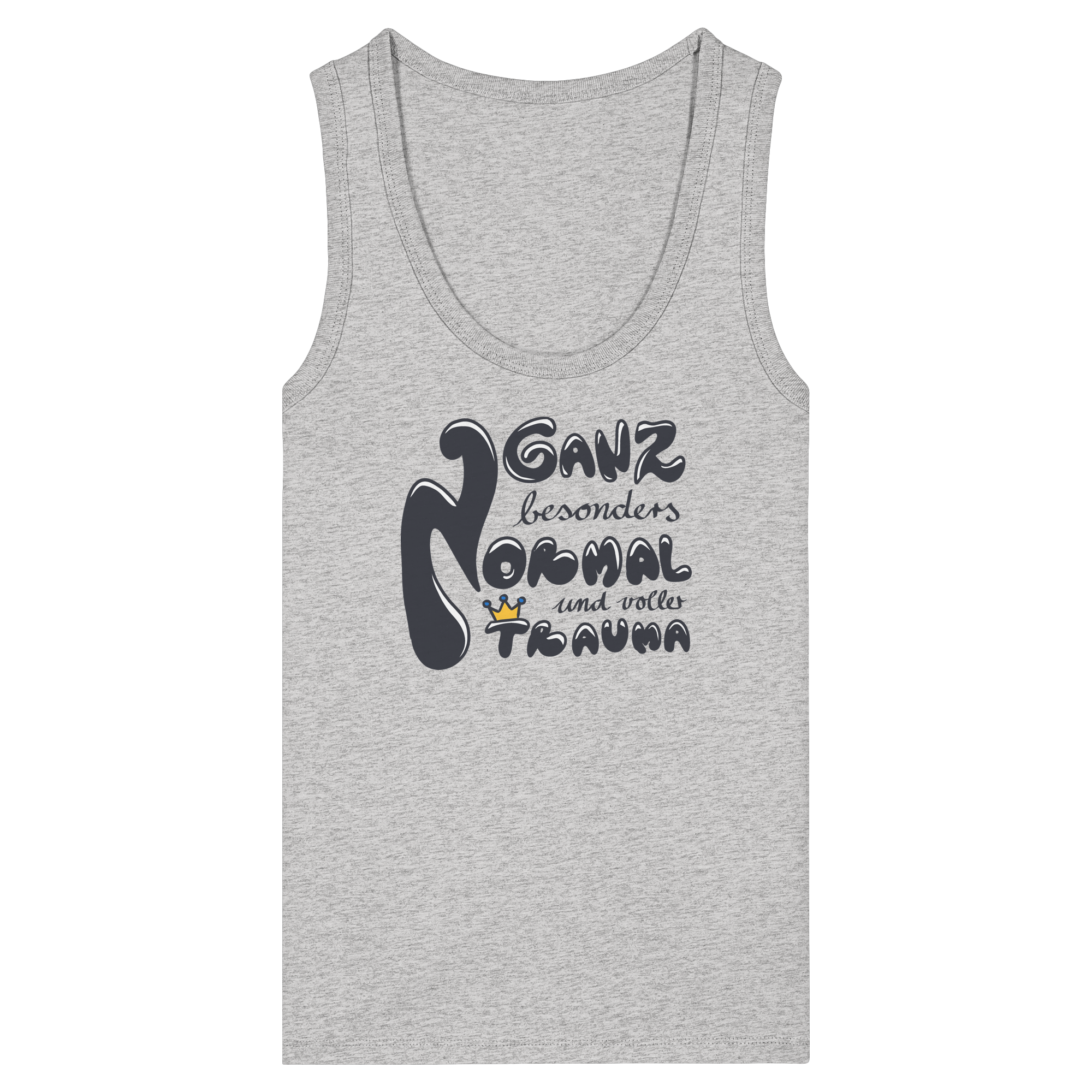 Ganz besonders Normal und voller Trauma "Schwarze Edition" - Womens Organic Fitted Tank Top
