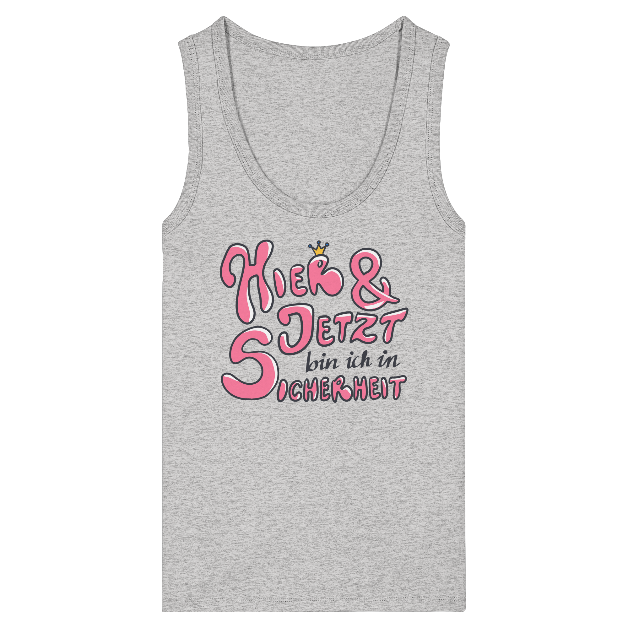 Hier und jetzt bin ich in Sicherheit "Pinke Edition" - Womens Organic Fitted Tank Top