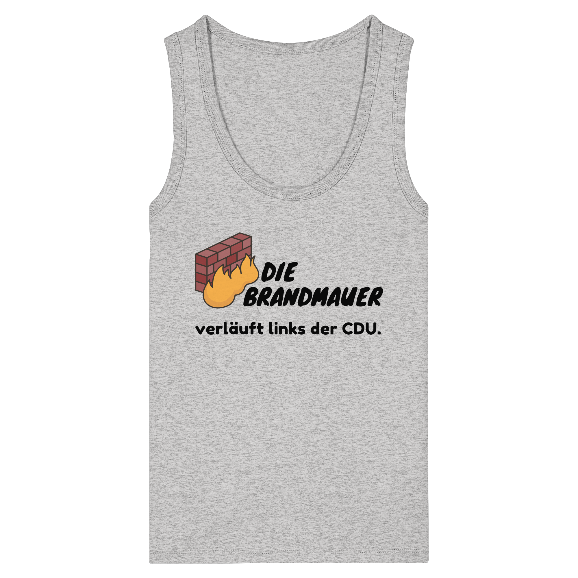 Brandmauer (schwarze Schrift) - Womens Organic Fitted Tank Top