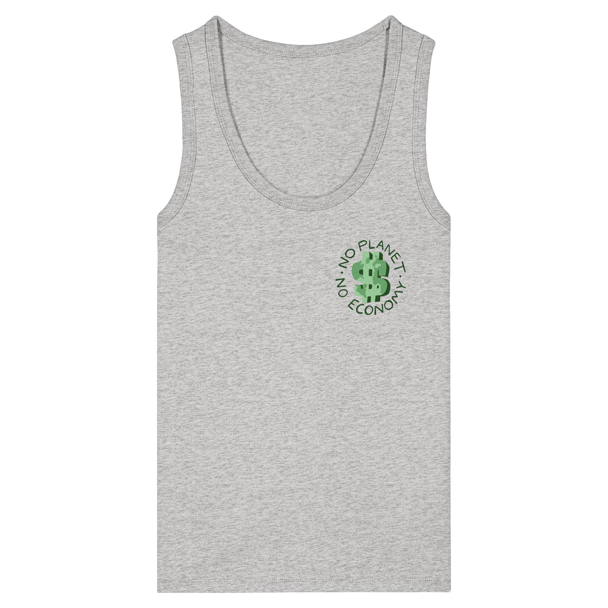 No Planet No Economy - Womens Organic Fitted Tank Top