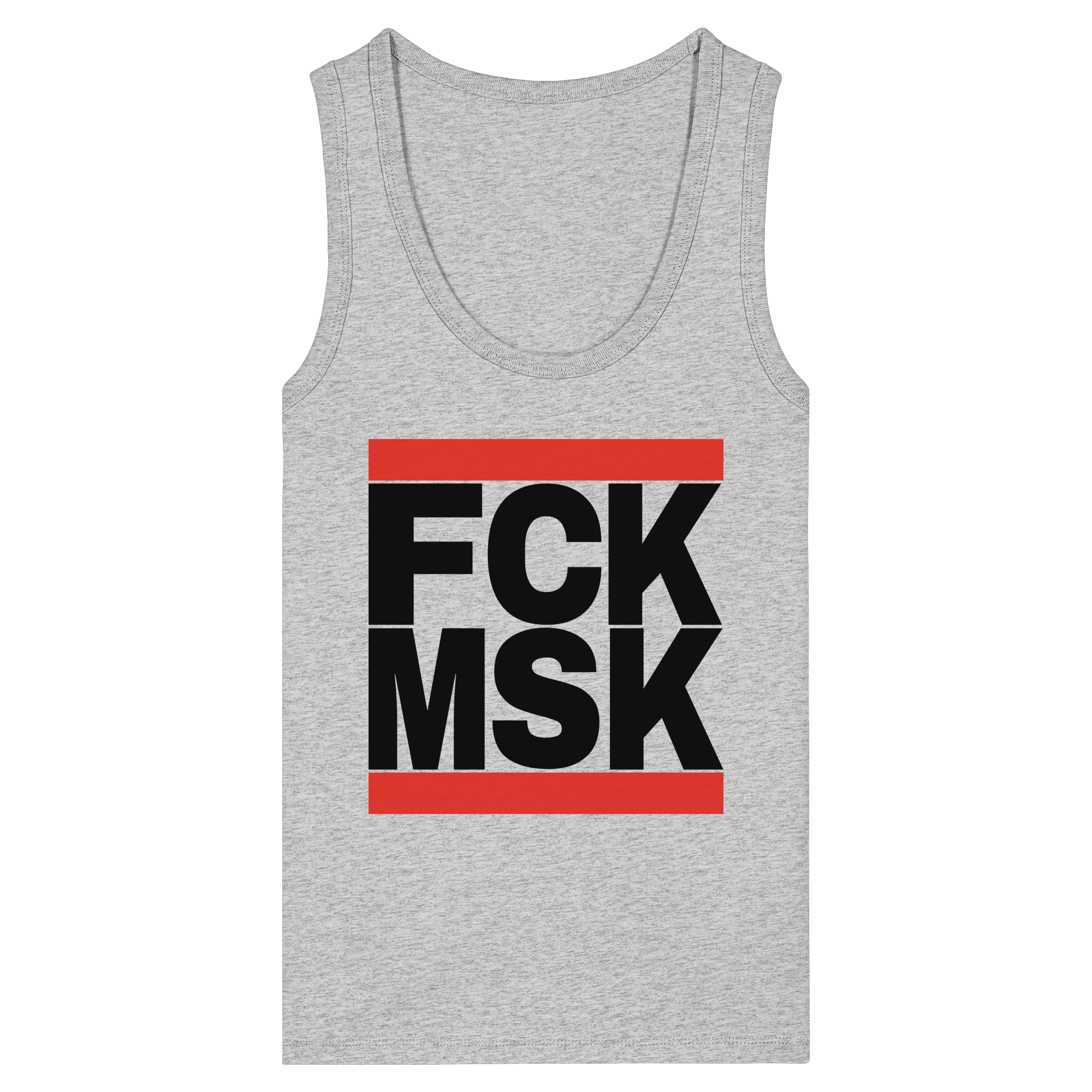 FCK MSK (schwarze Schrift) - Womens Organic Fitted Tank Top