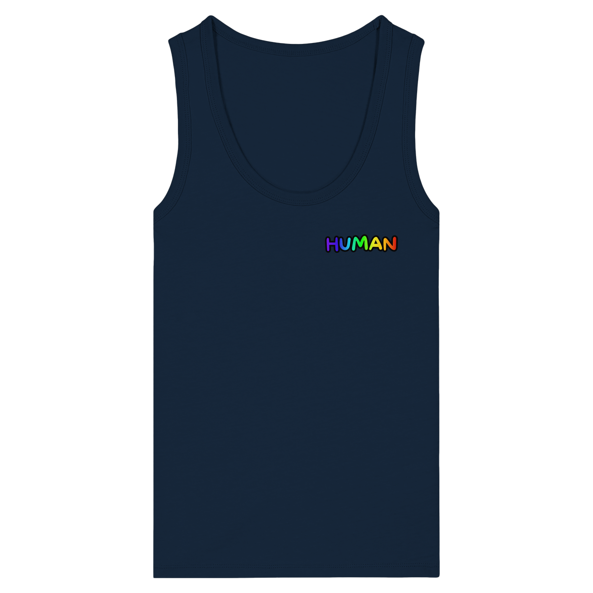 HUMAN in Regenbogen Farben "Bubble Edition" - Womens Organic Fitted Tank Top