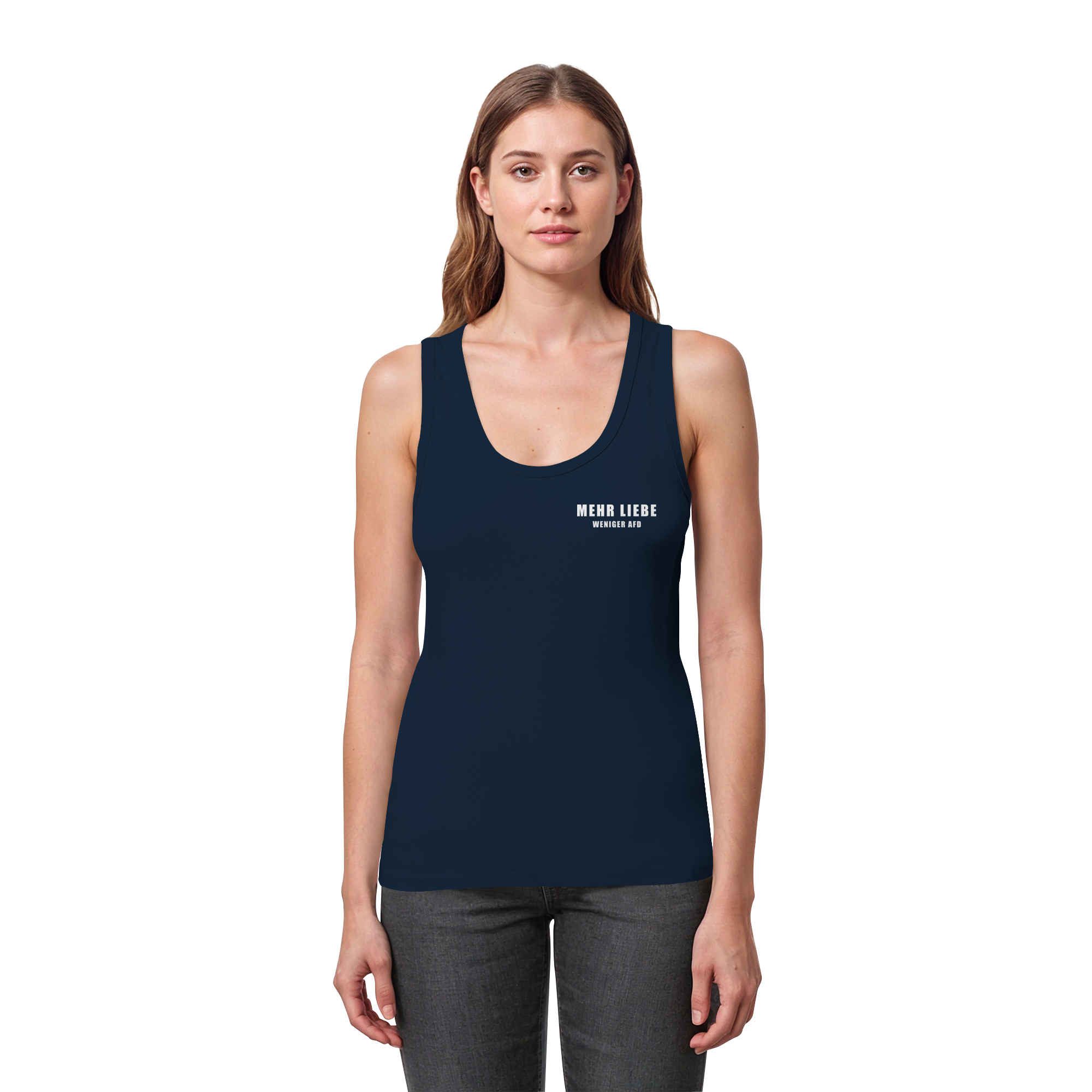 Mehr Lieber Weniger AfD - Womens Organic Fitted Tank Top