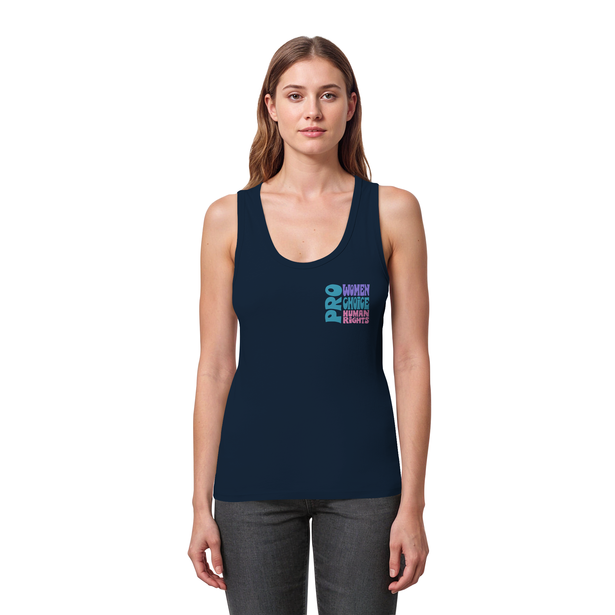 Pro Women Choice Human Rights "Soft Pop Edition" - Womens Organic Fitted Tank Top