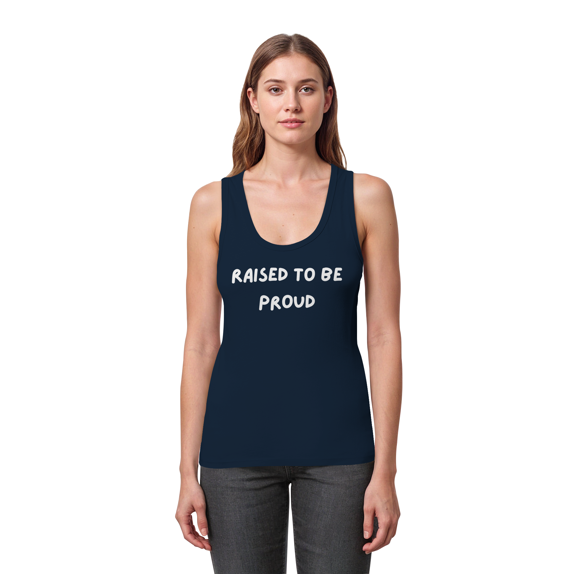 Raised To Be Proud - Womens Organic Fitted Tank Top