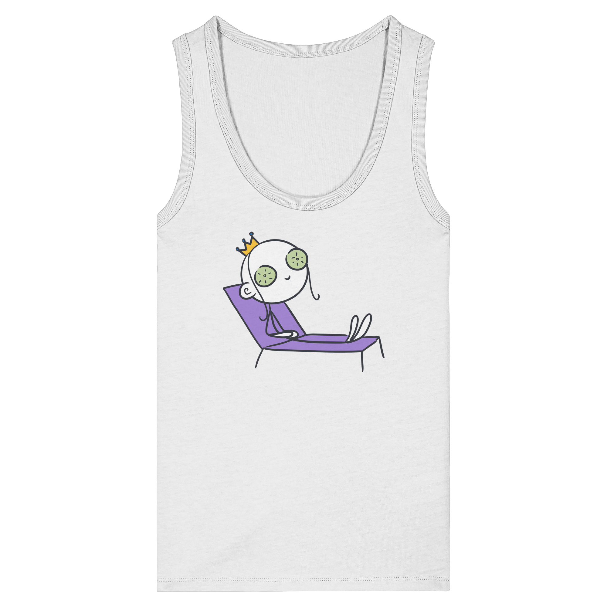 Seelenmännchen "Chill Out Edition" Frontprint - Womens Organic Fitted Tank Top